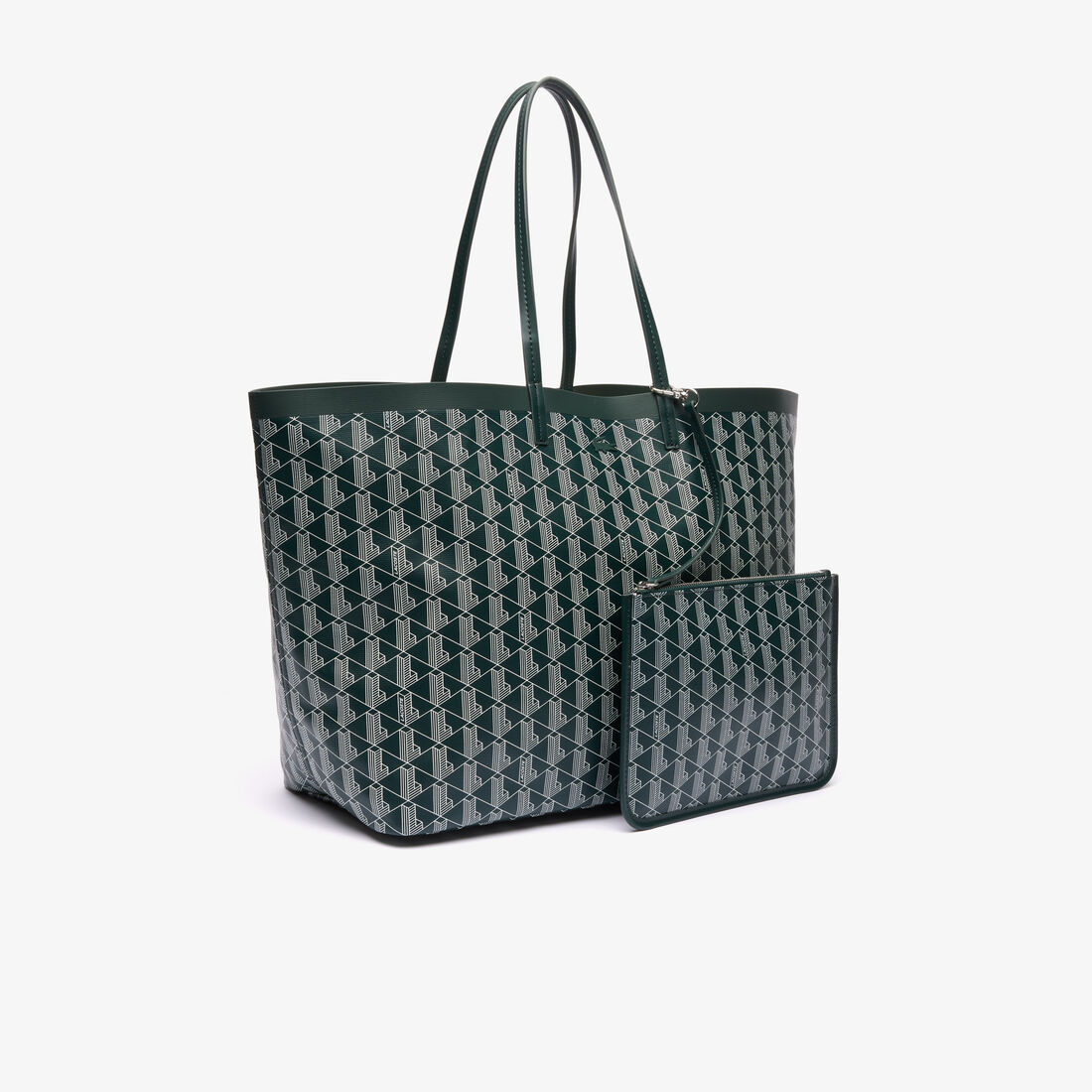 Zely Coated Canvas Monogram Large Tote Zely Coated Canvas Monogram Large Tote