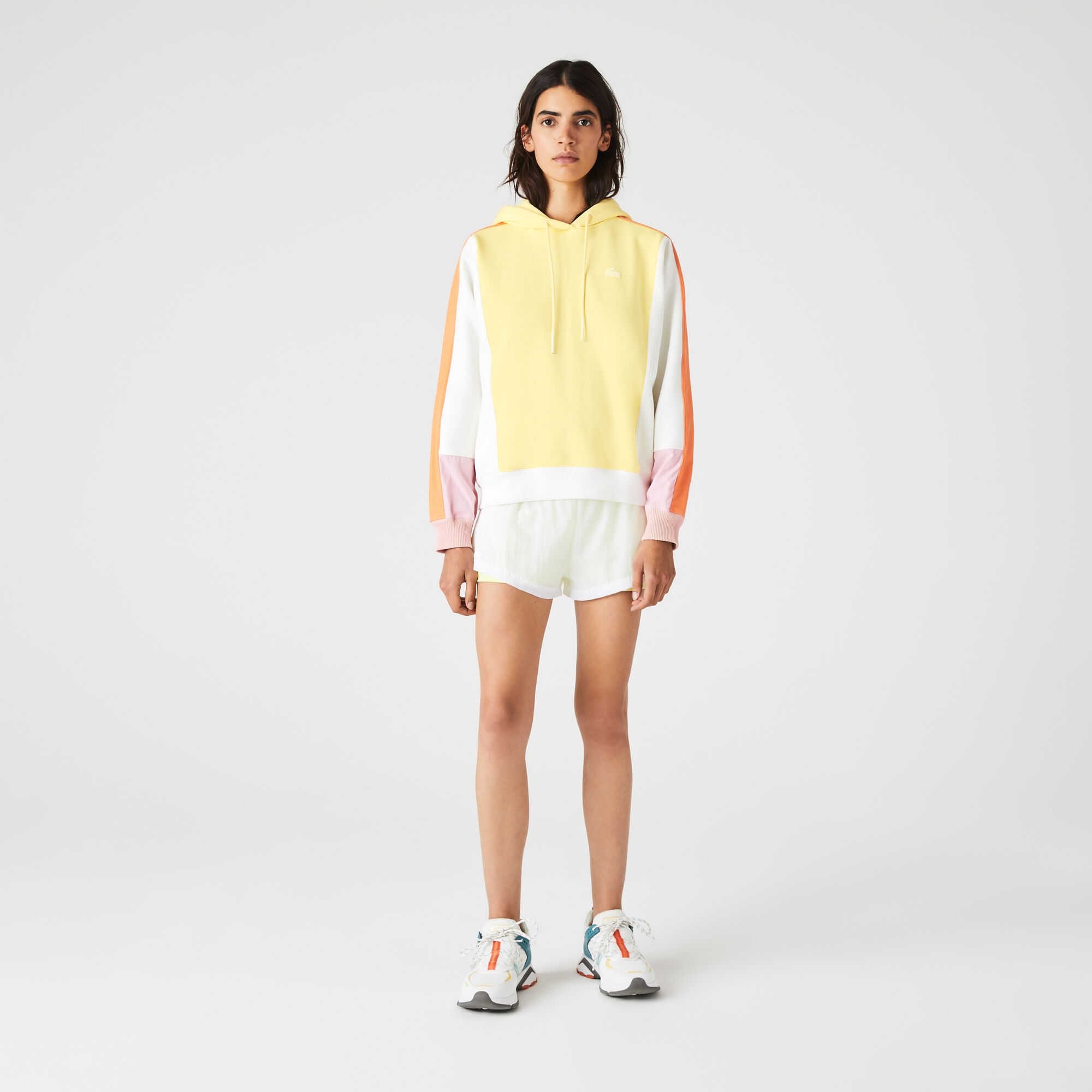 Nike mini metallic swoosh oversized colour block hoodi outlet