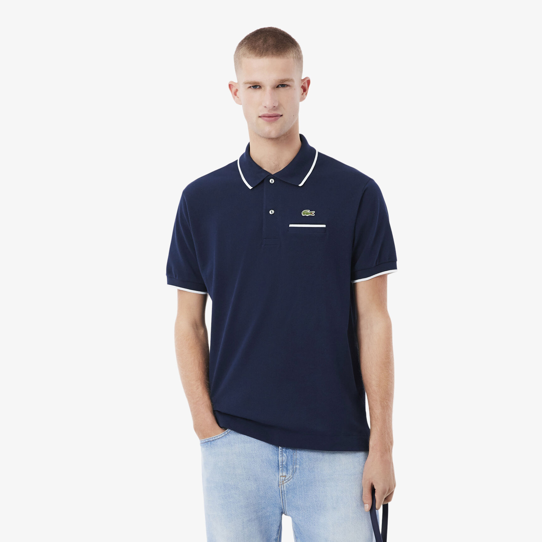Classic Fit Pocket Accent L.12.12 Polo Shirt Classic Fit Pocket Accent L.12.12 Polo Shirt
