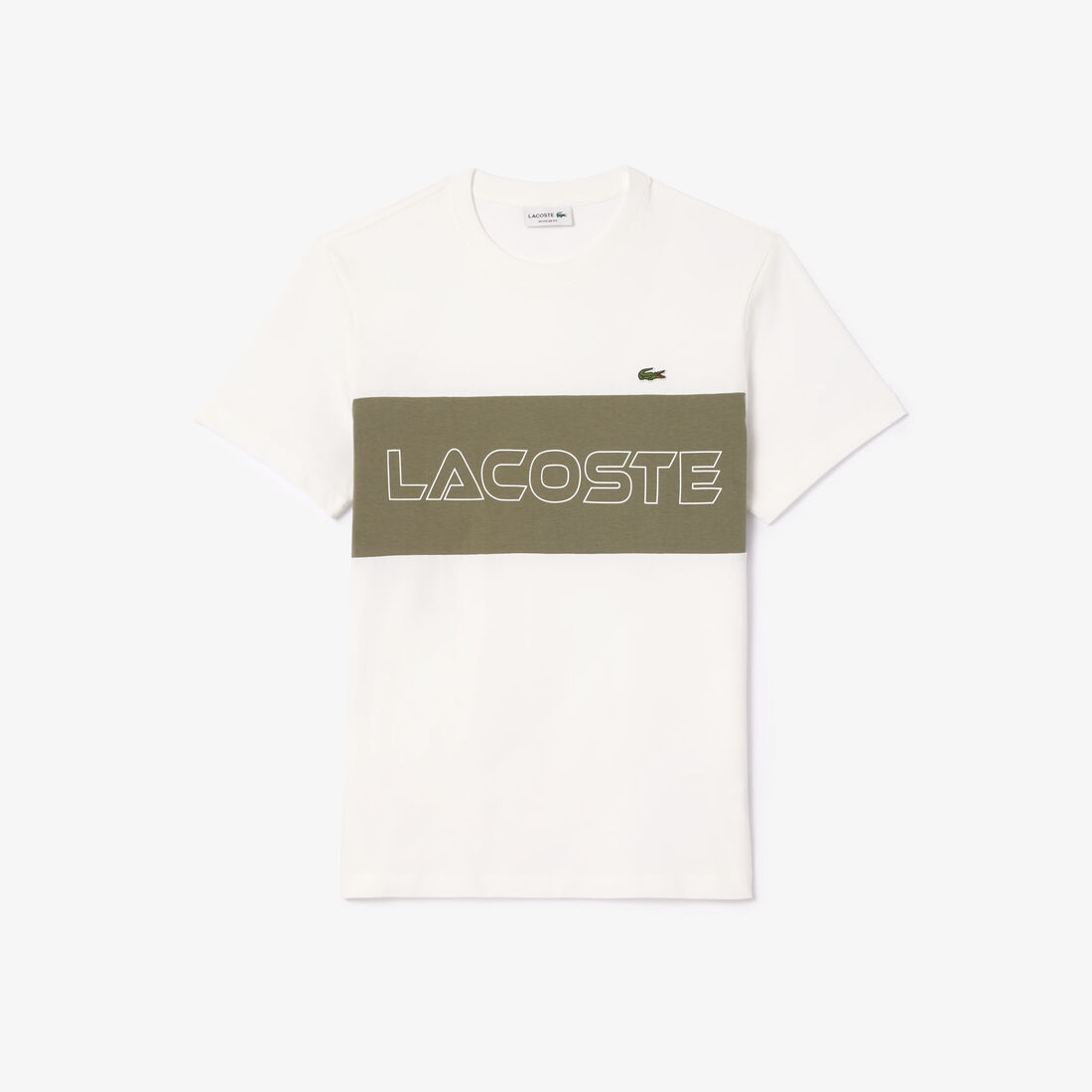 Lacoste Regular Fit Printed Colourblock T-shirt