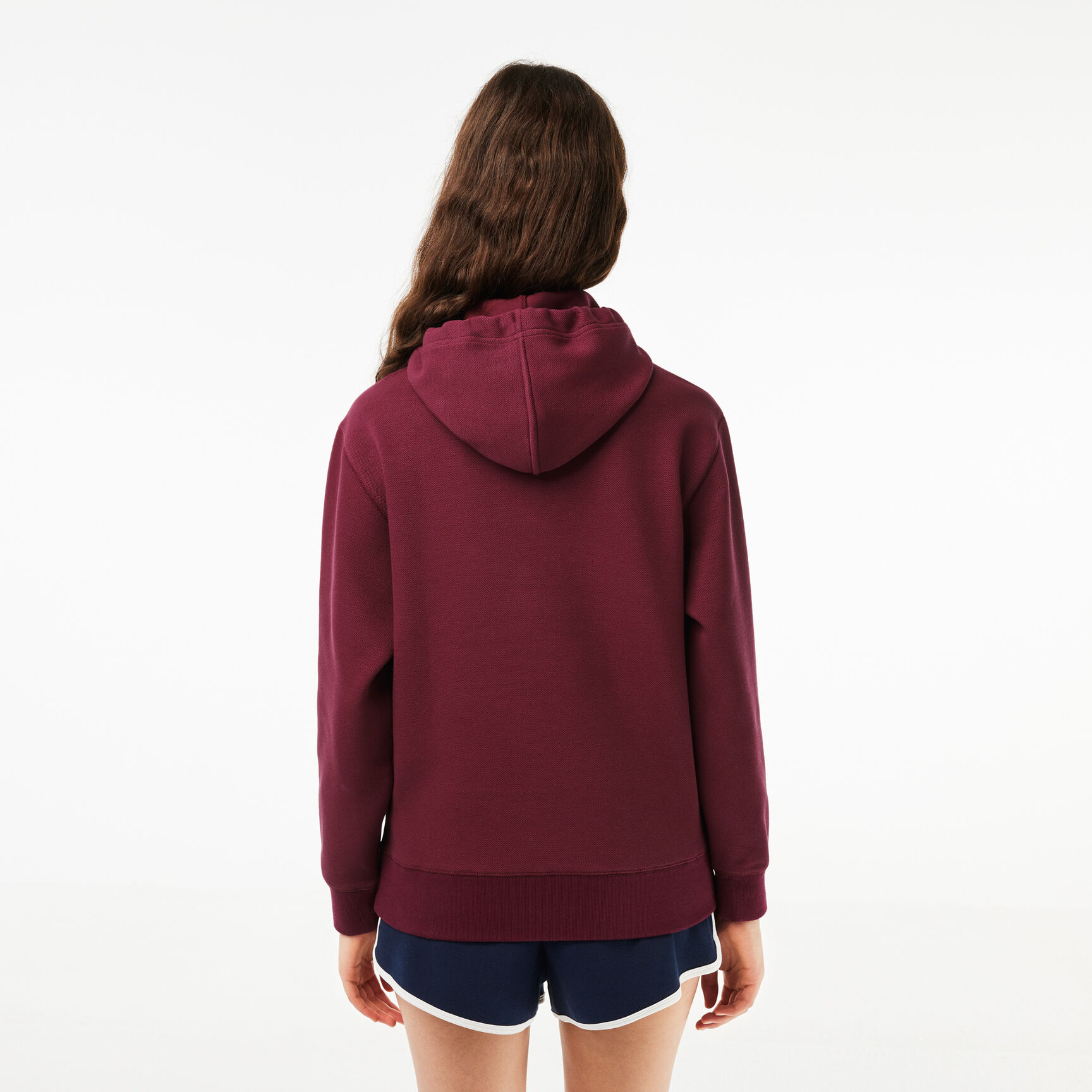 سويت شيرت لاكوست صوف بارز الملمس للنساء