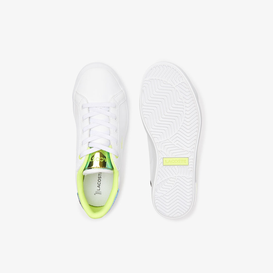 Children's Lacoste Powercourt Synthetic Heel Pop Trainers Children's Lacoste Powercourt Synthetic Heel Pop Trainers