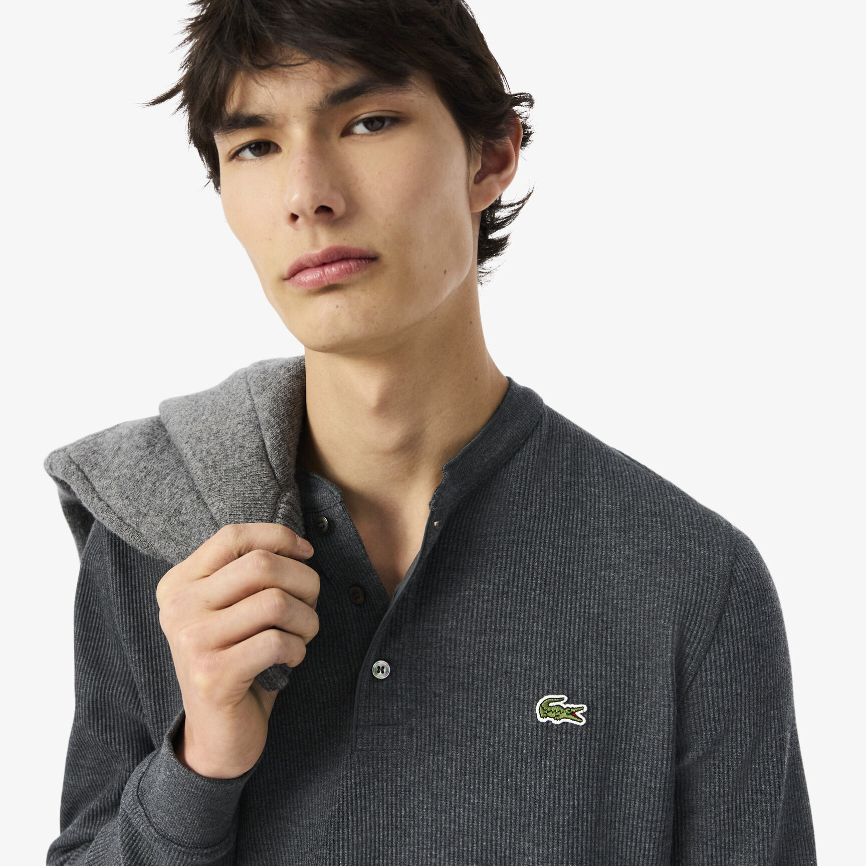 Long Sleeved Waffle Knit T-shirt - TH0035-00-050