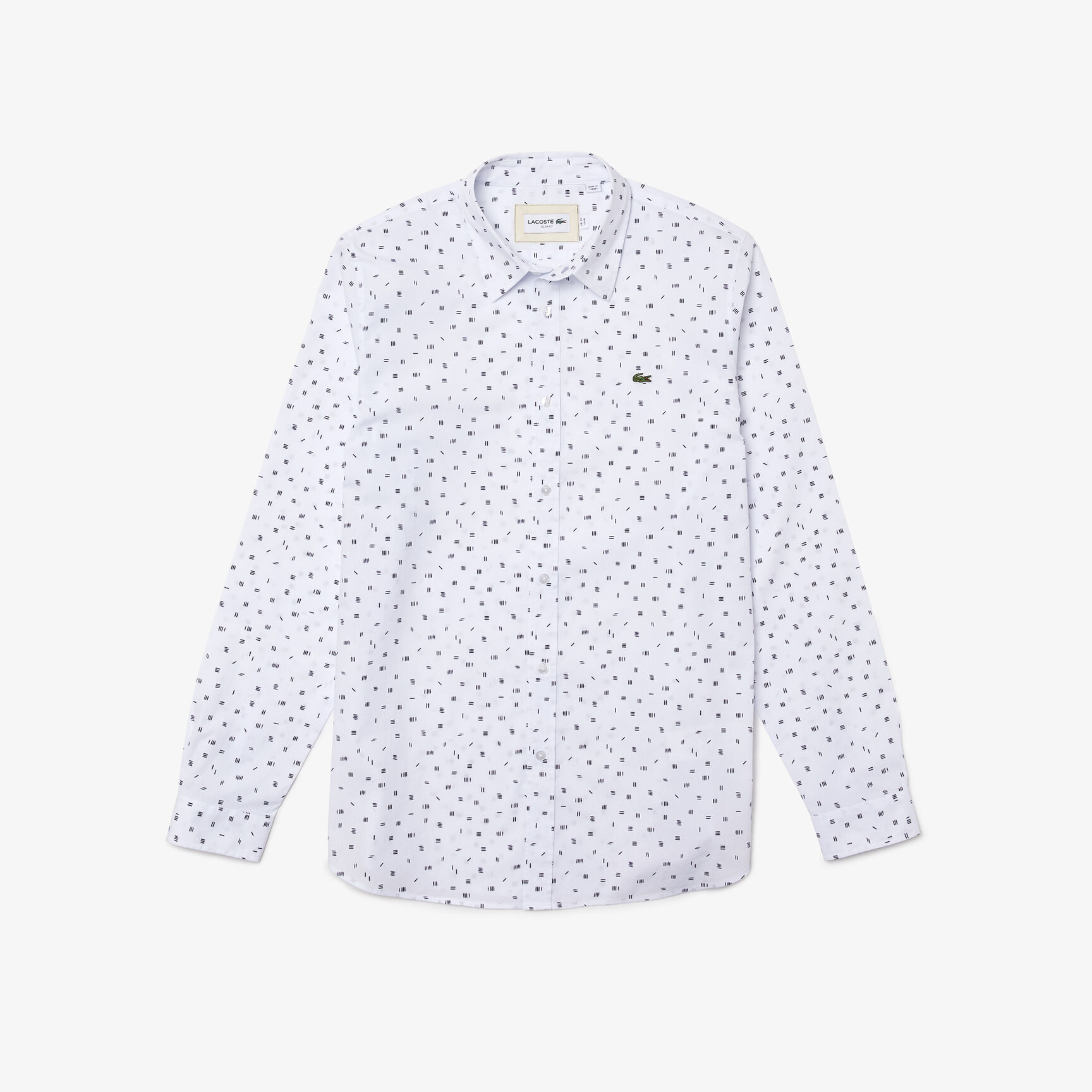 قميص رجالي بقصة ضيقة من قماش البوبلين القطني المزخرف قميص رجالي بقصة ضيقة من قماش البوبلين القطني المزخرف