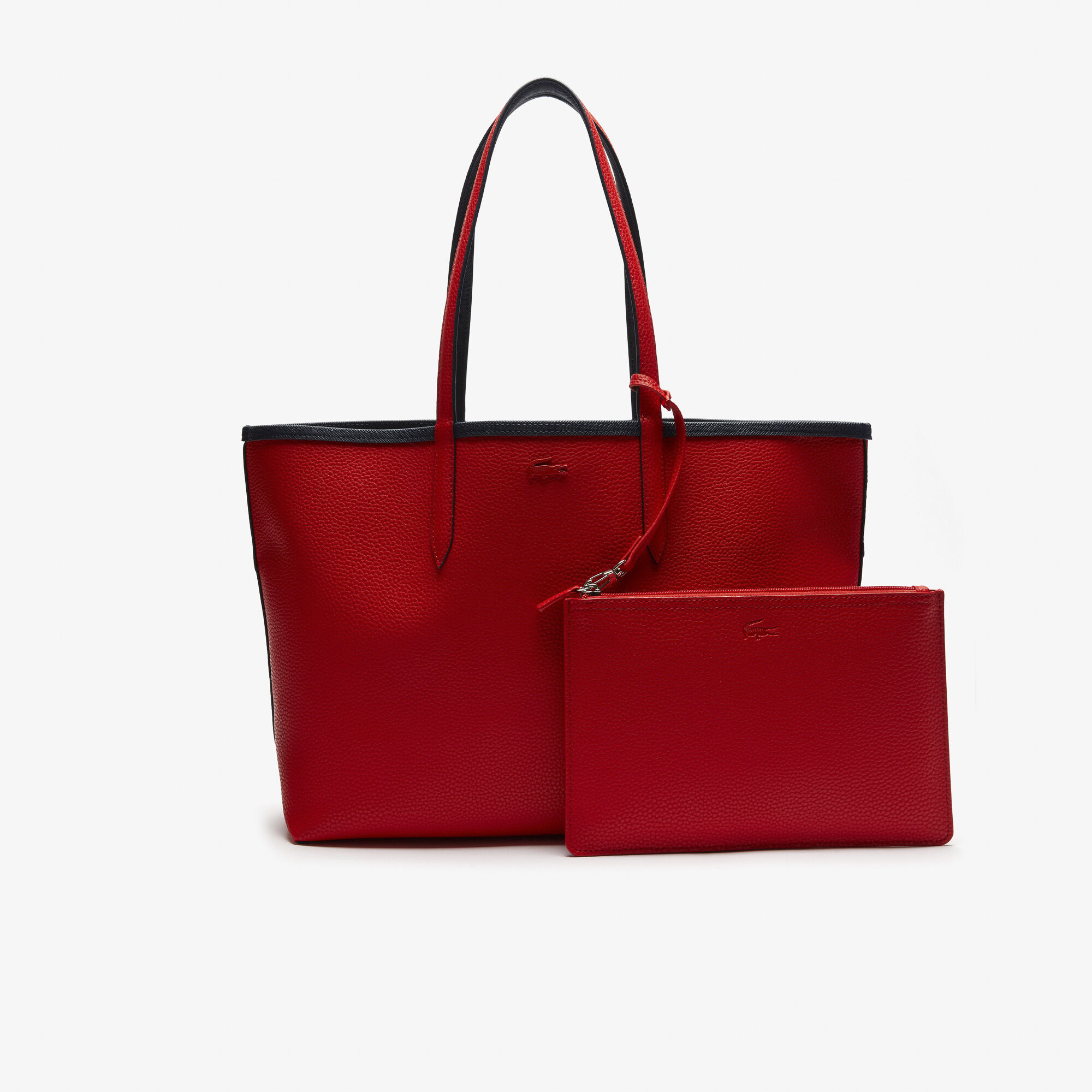 Lacoste red tote bag store