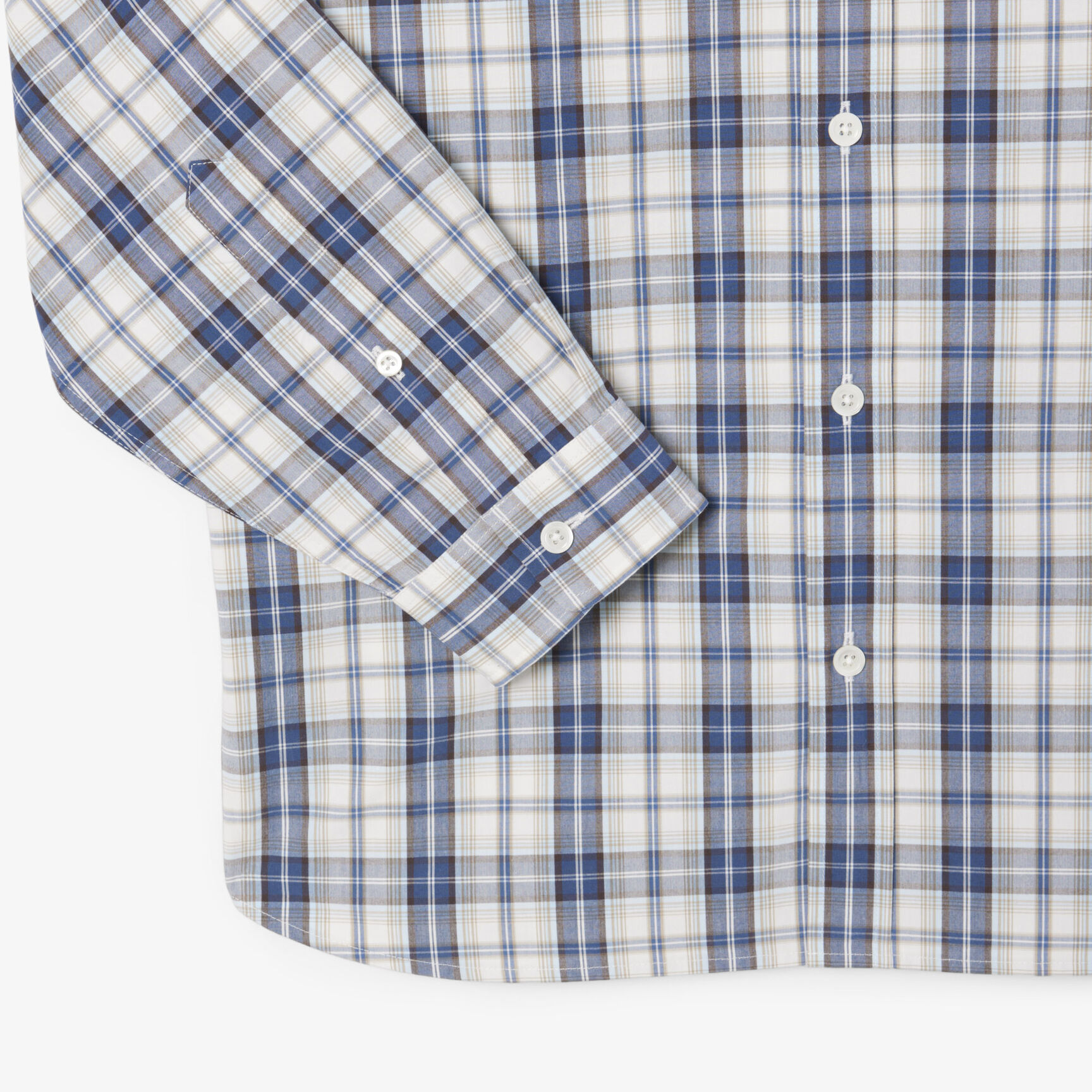 Regular Fit Poplin Plaid Shirt