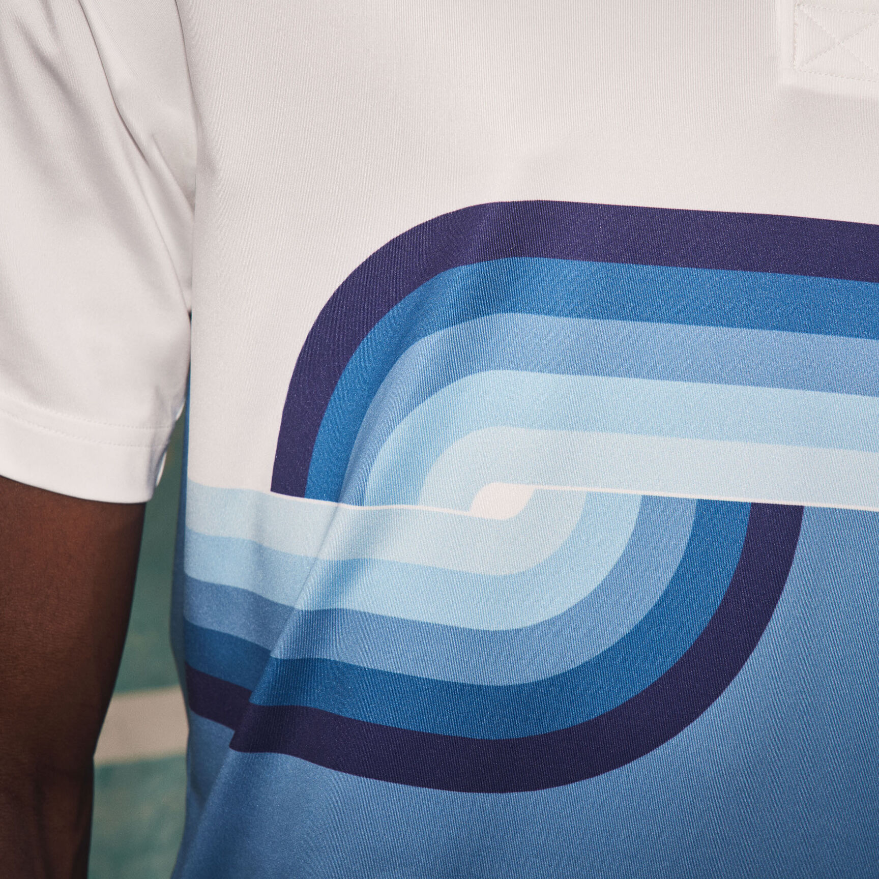 Men&rsquo;s Lacoste SPORT x Novak Djokovic Breathable Print Regular Fit Polo