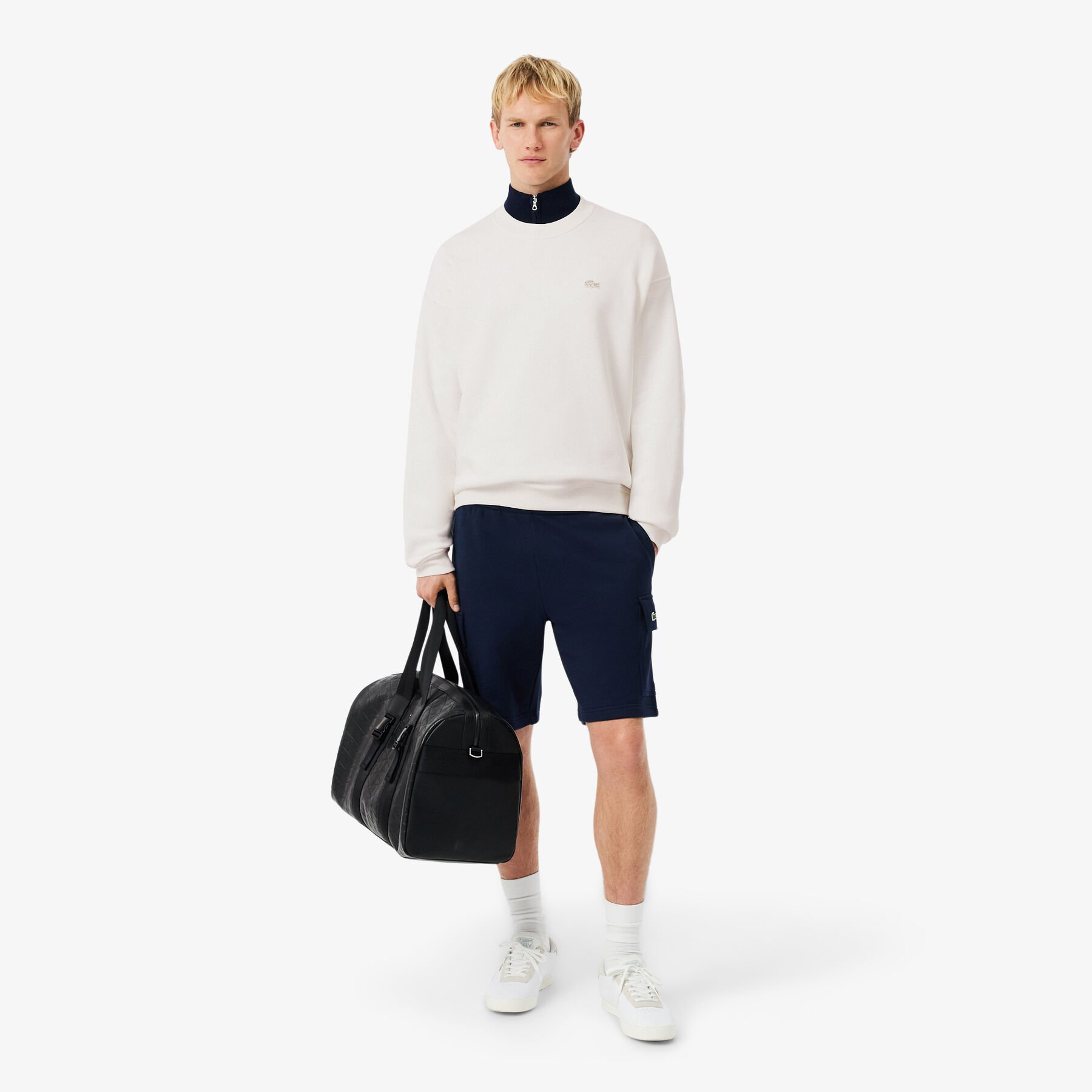 Loose Fit Heavy Fleece Sweatshirt lacoste loose fit heavy fleece sweatshirt