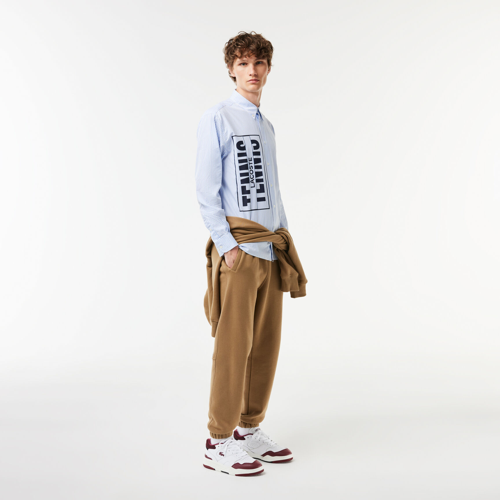 Men's Lineshot Mesh Collar Leather Trainers