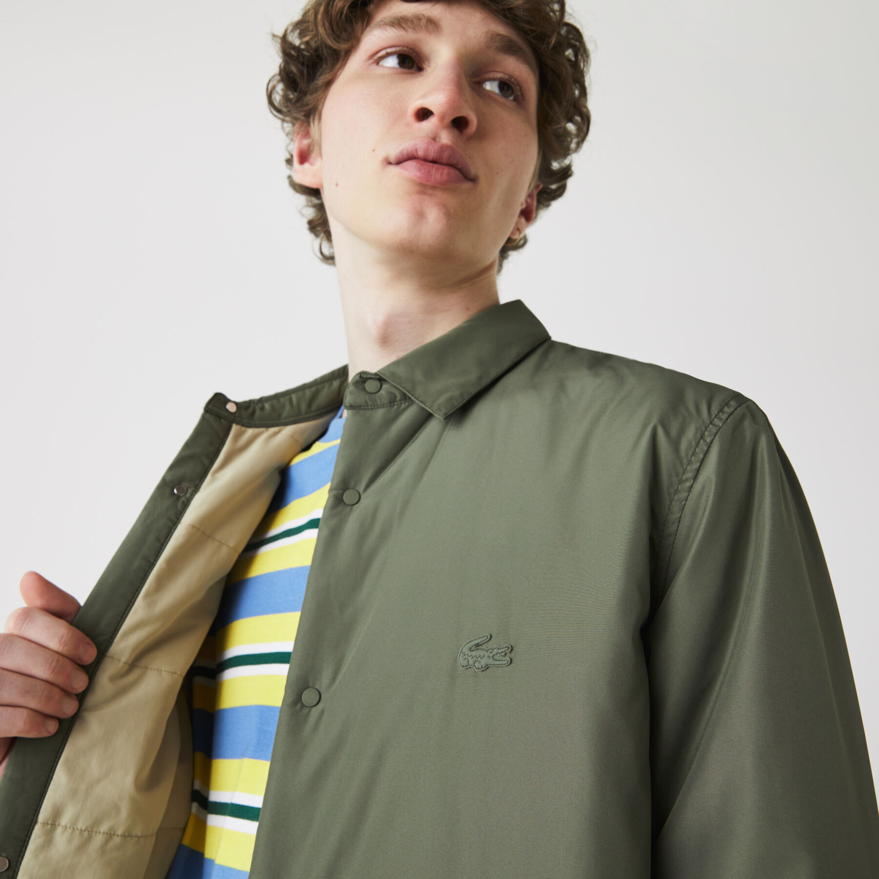 Men’s Water-Resistant Quilted Overshirt lacoste men s water resistant quilted overshirt