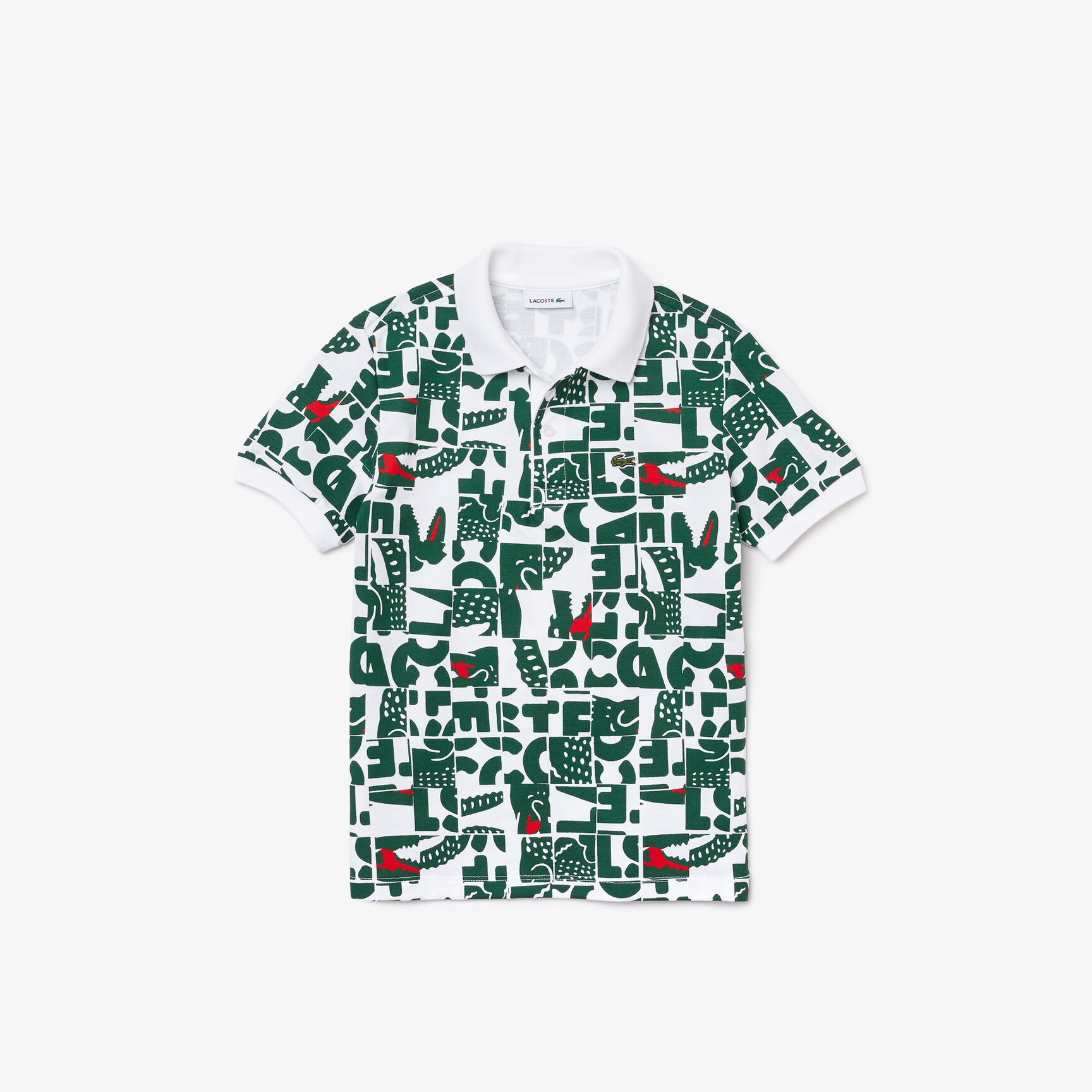 Boys' Heritage Lacoste Graphic Print Cotton Piqué Polo Shirt Boys' Heritage Lacoste Graphic Print Cotton Piqué Polo Shirt