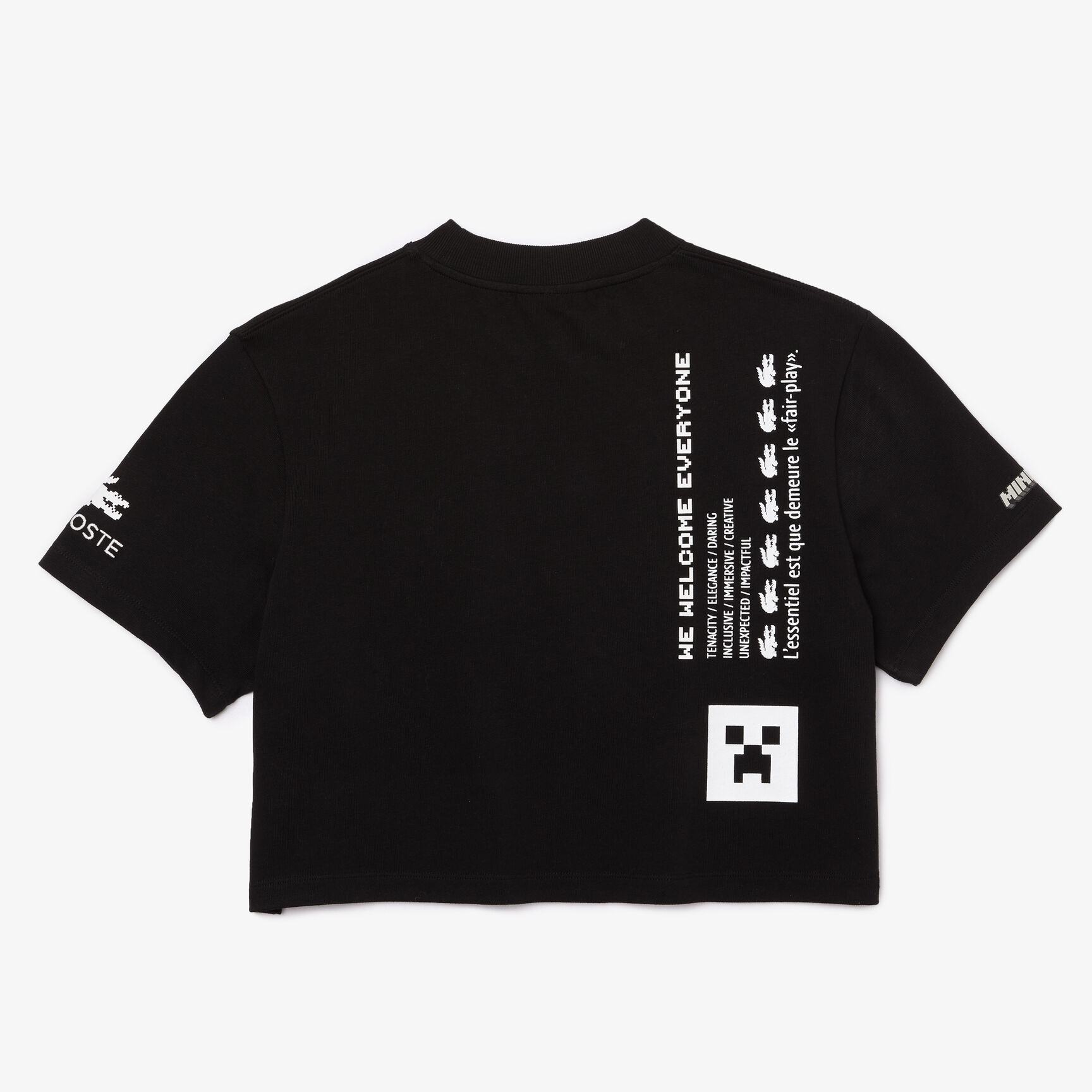 تيشيرت قطن عضوي قصير للنساء مجموعة Lacoste L!VE x Minecraft