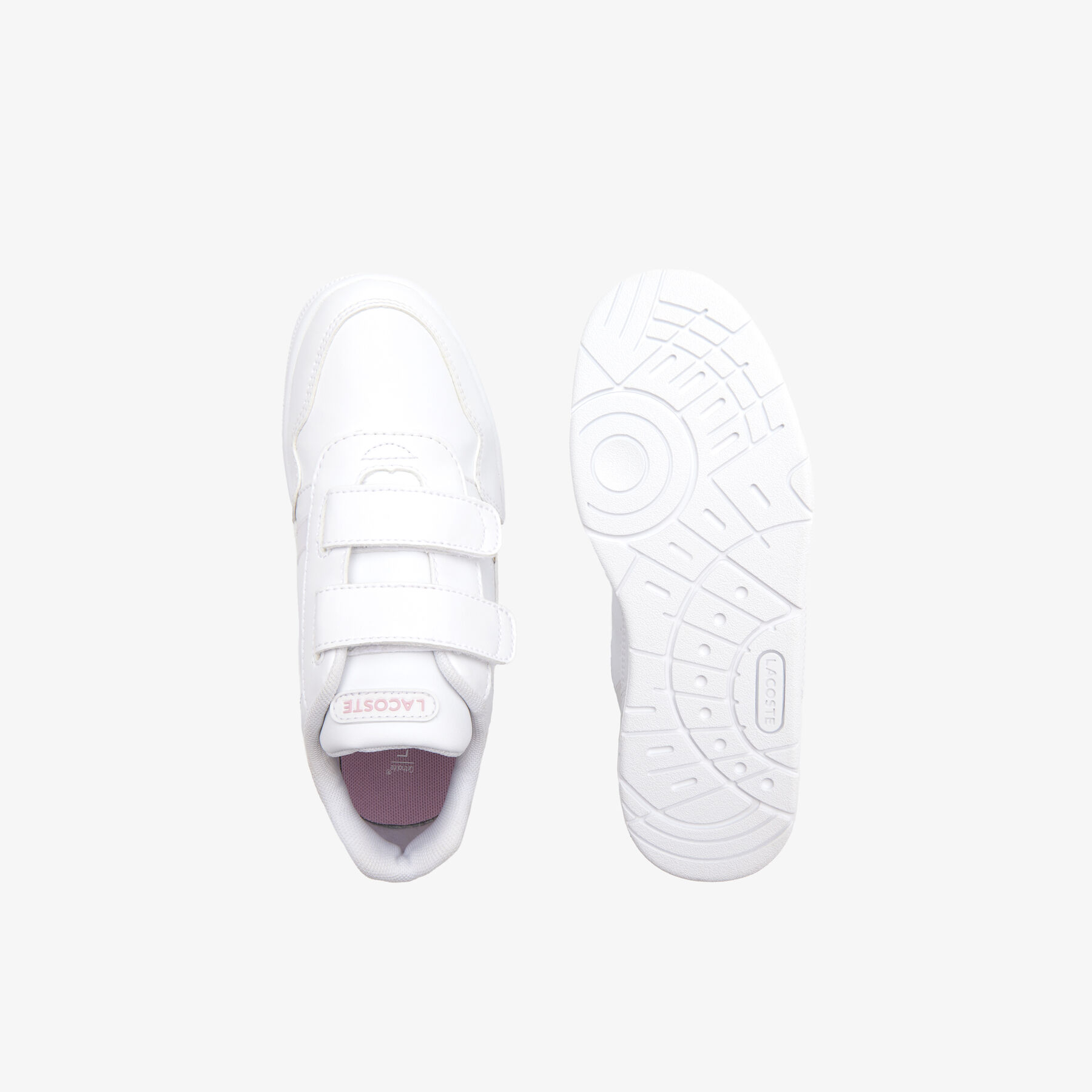 lacoste children s t clip synthetic popped heel sneakers