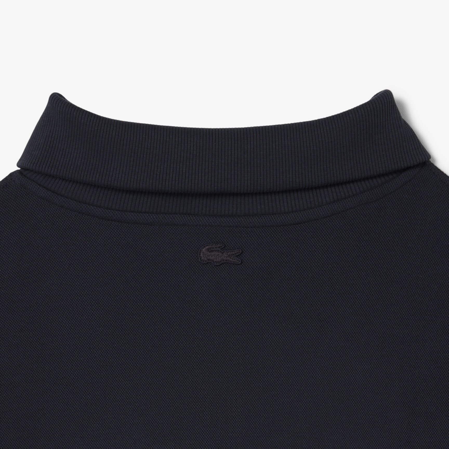 Loose Fit Zipped Neck Pique Sweatshirt