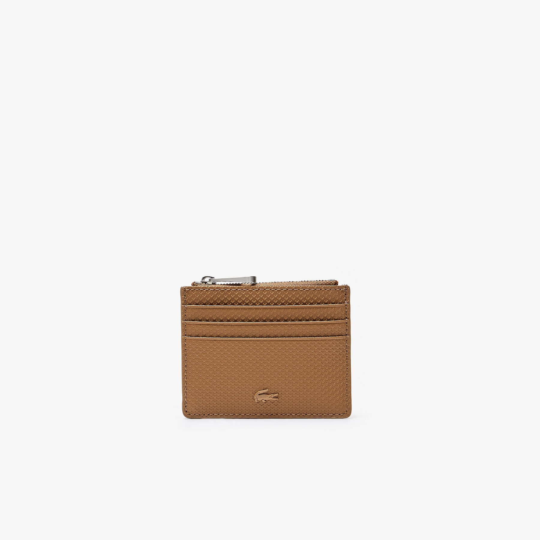 Men's Chantaco Matte Piqué Leather Zip 6 Card Holder lacoste men s chantaco matte piqu leather zip 6 card holder