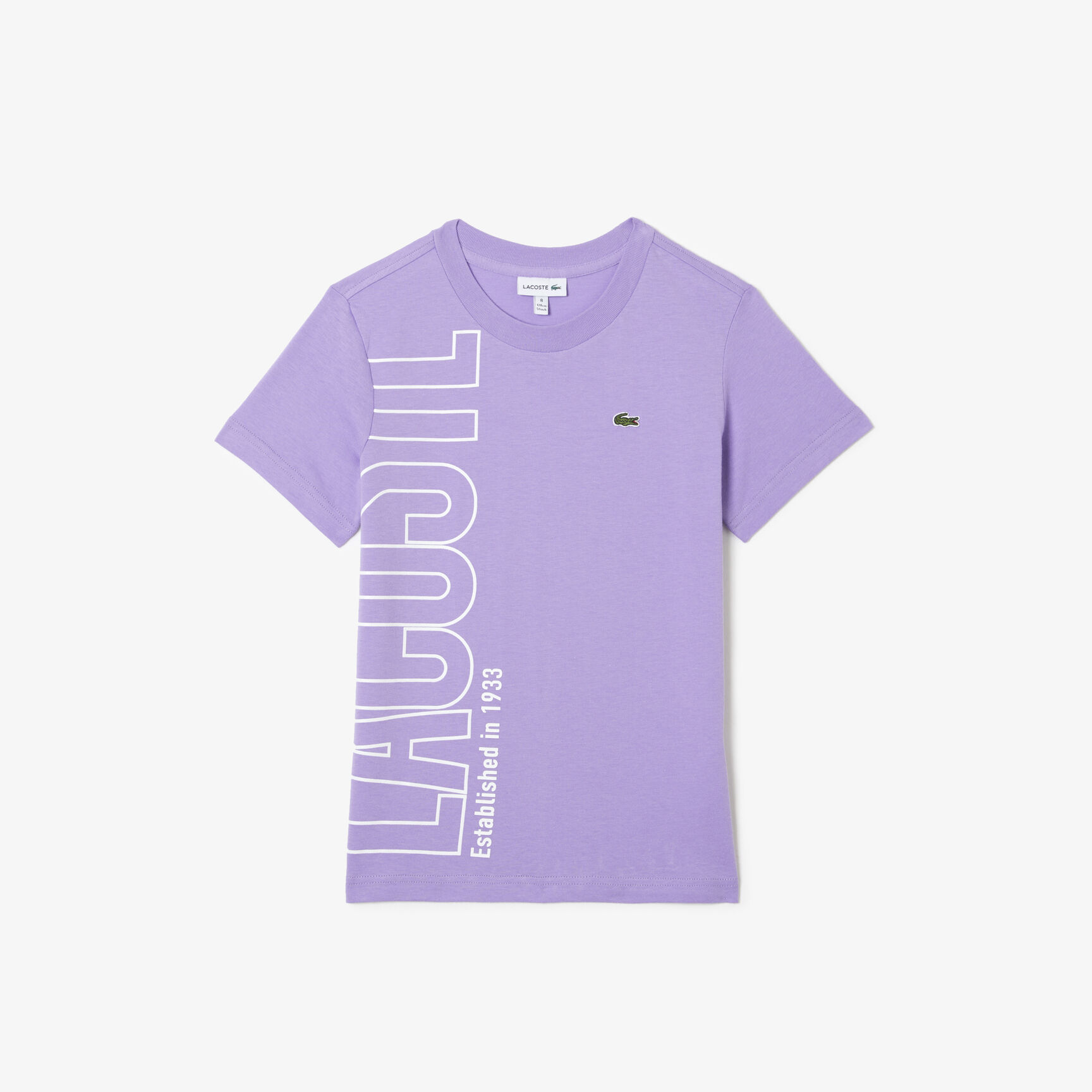 تيشيرت لاكوست قطن جيرسيه بطبعة كبيرة لشعار الماركة للأطفال