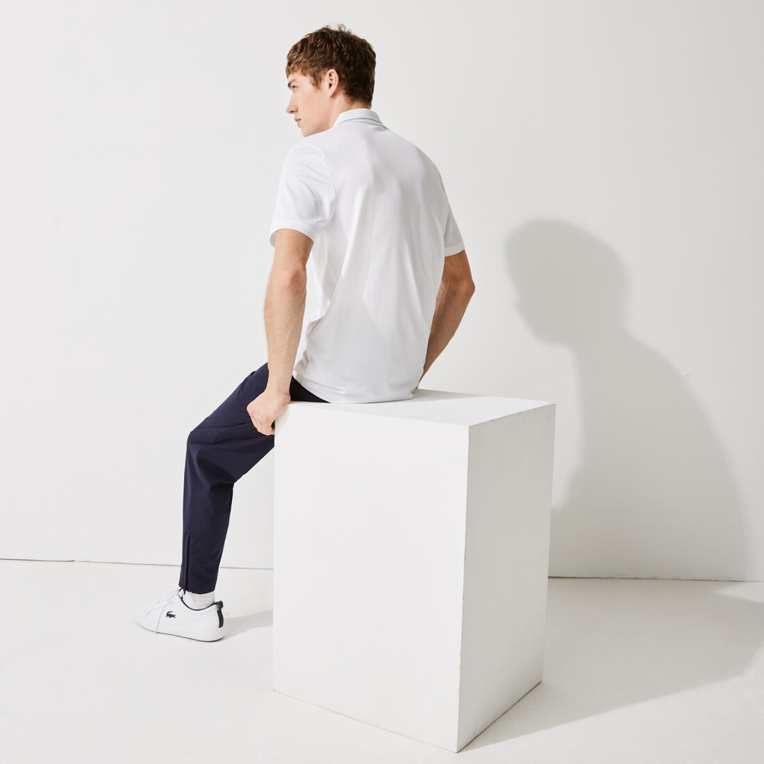 Men's Lacoste SPORT Signature Breathable Golf Polo Shirt Men's Lacoste SPORT Signature Breathable Golf Polo Shirt