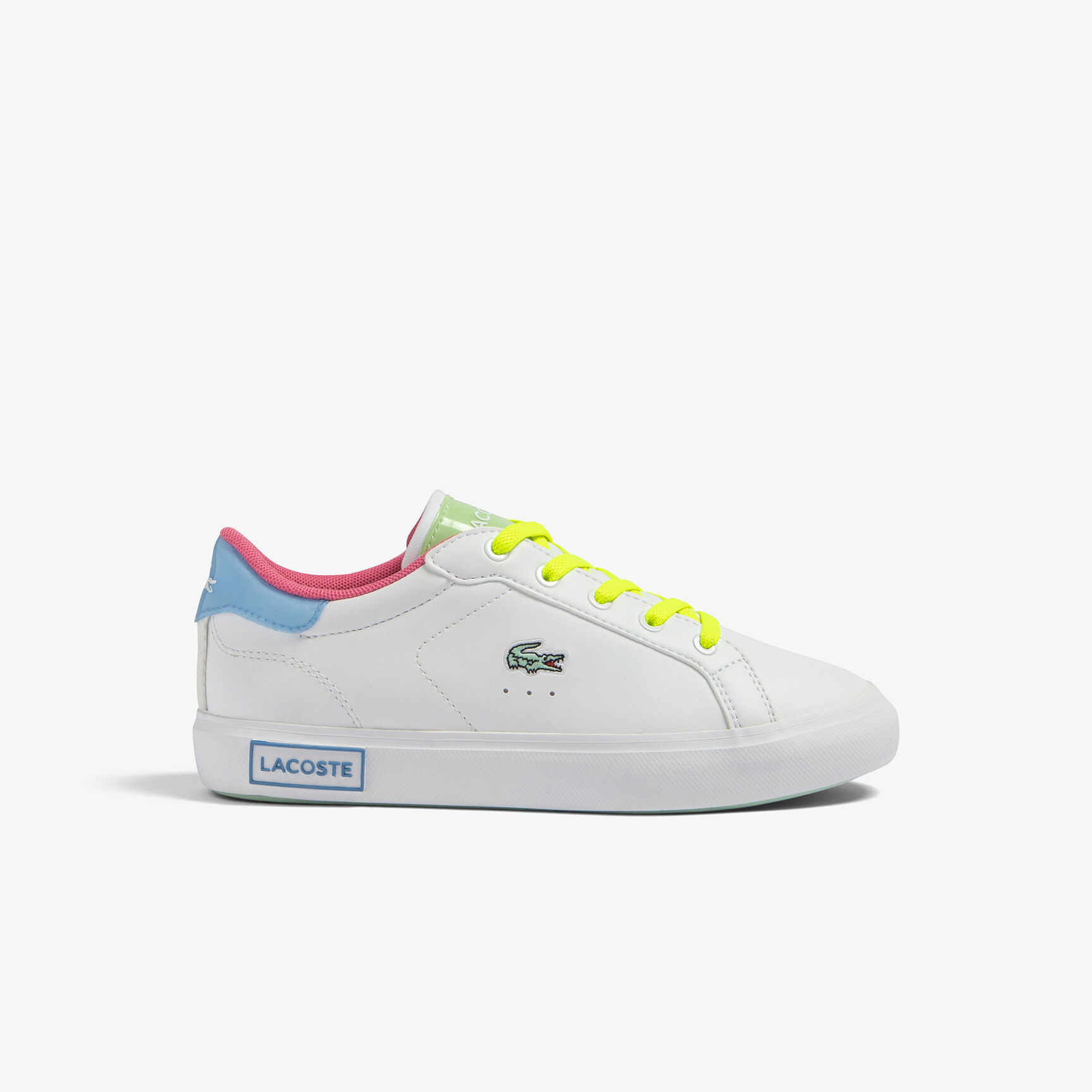 Children's Lacoste Powercourt Synthetic Colour Pop Trainers