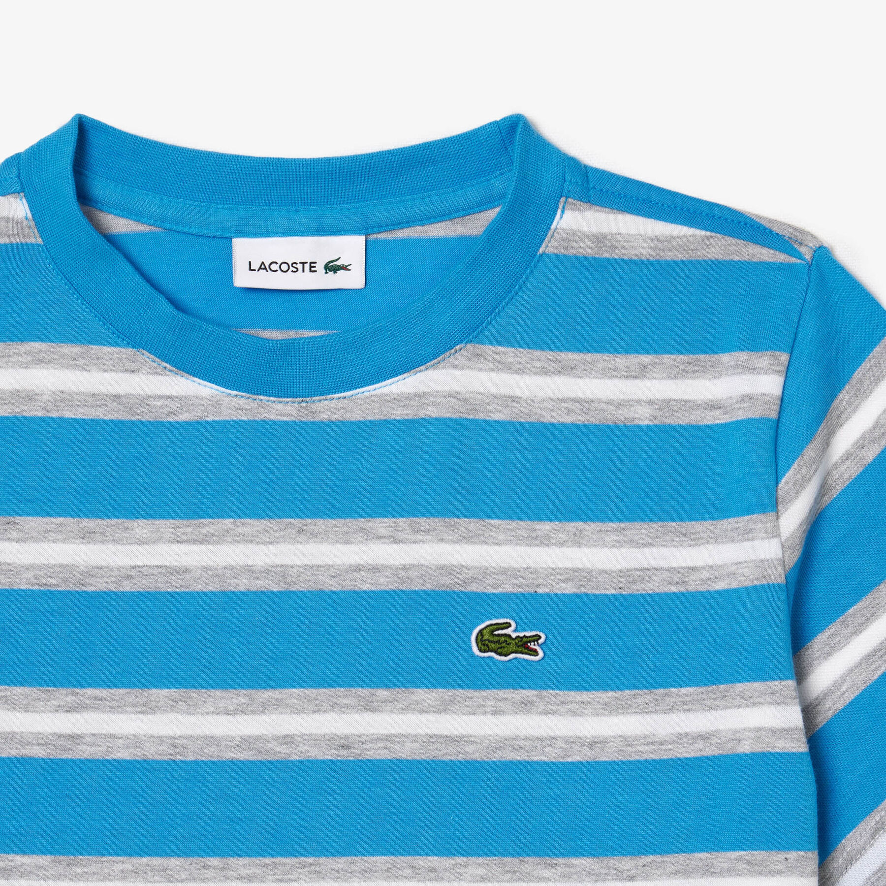 Kids' Lacoste Stripe Print Cotton Jersey T-shirt kids lacoste stripe print cotton jersey t shirt