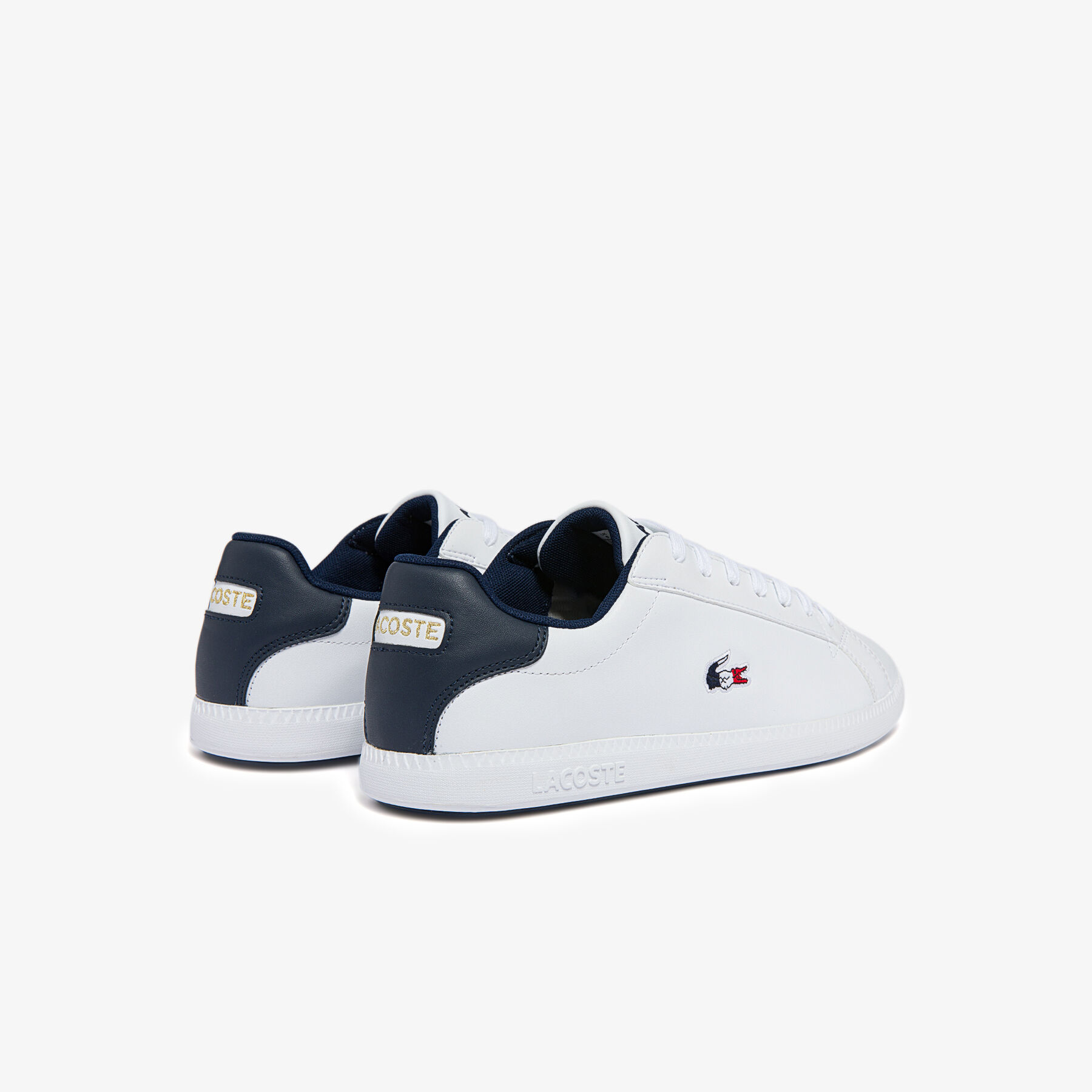 Men's Graduate Tricolore Leather and Synthetic Trainers lacoste men s graduate tricolore leather and synthetic trainers