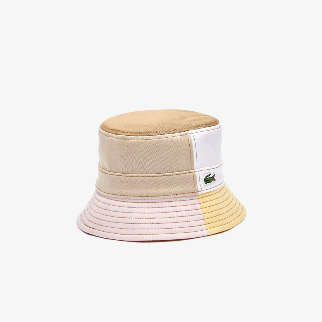 Women's Embroidered Crocodile Colour-block Canvas Bob Hat Women's Embroidered Crocodile Colour-block Canvas Bob Hat