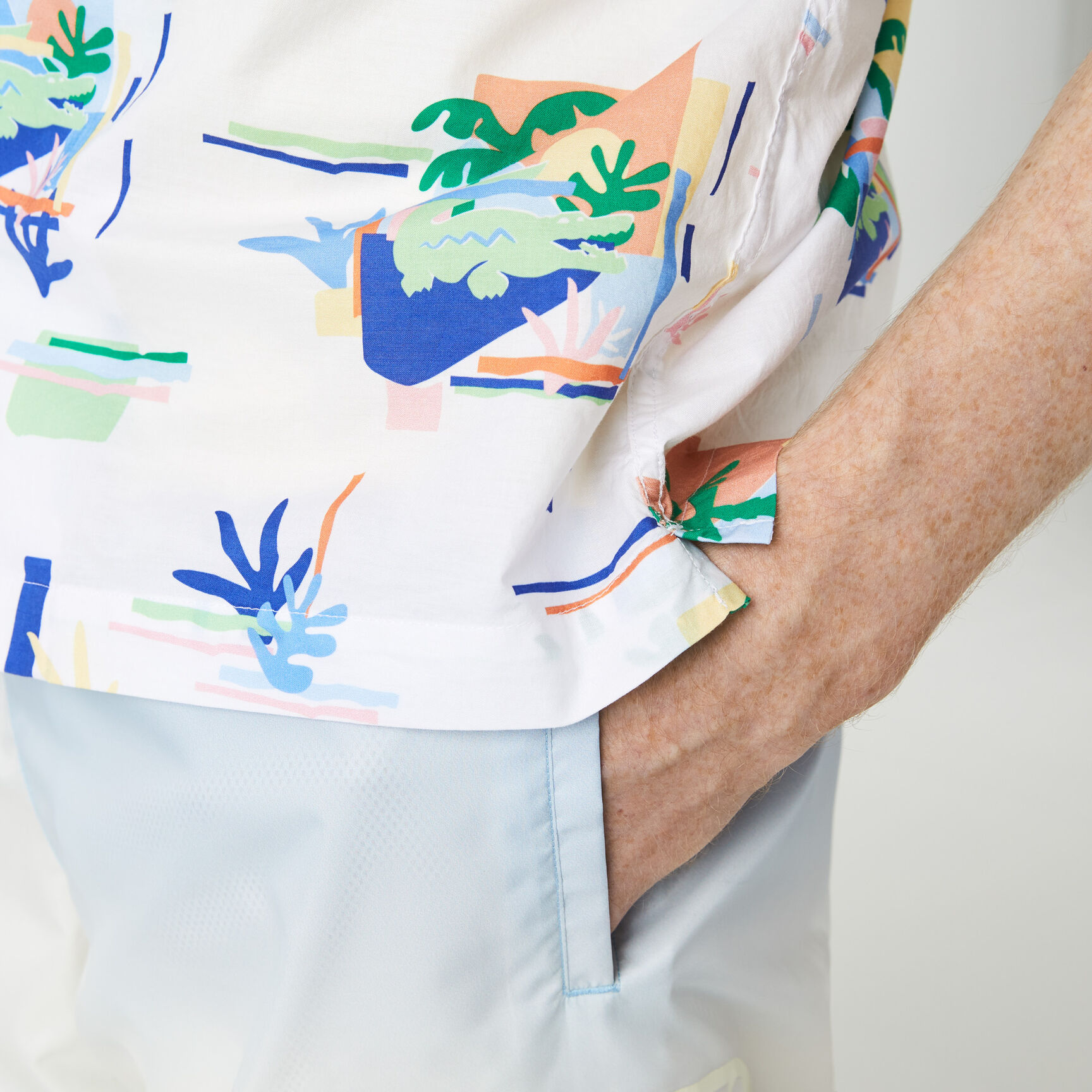 قميص هاواي قطن فوال بنقشة للرجال قميص هاواي قطن فوال بنقشة للرجال