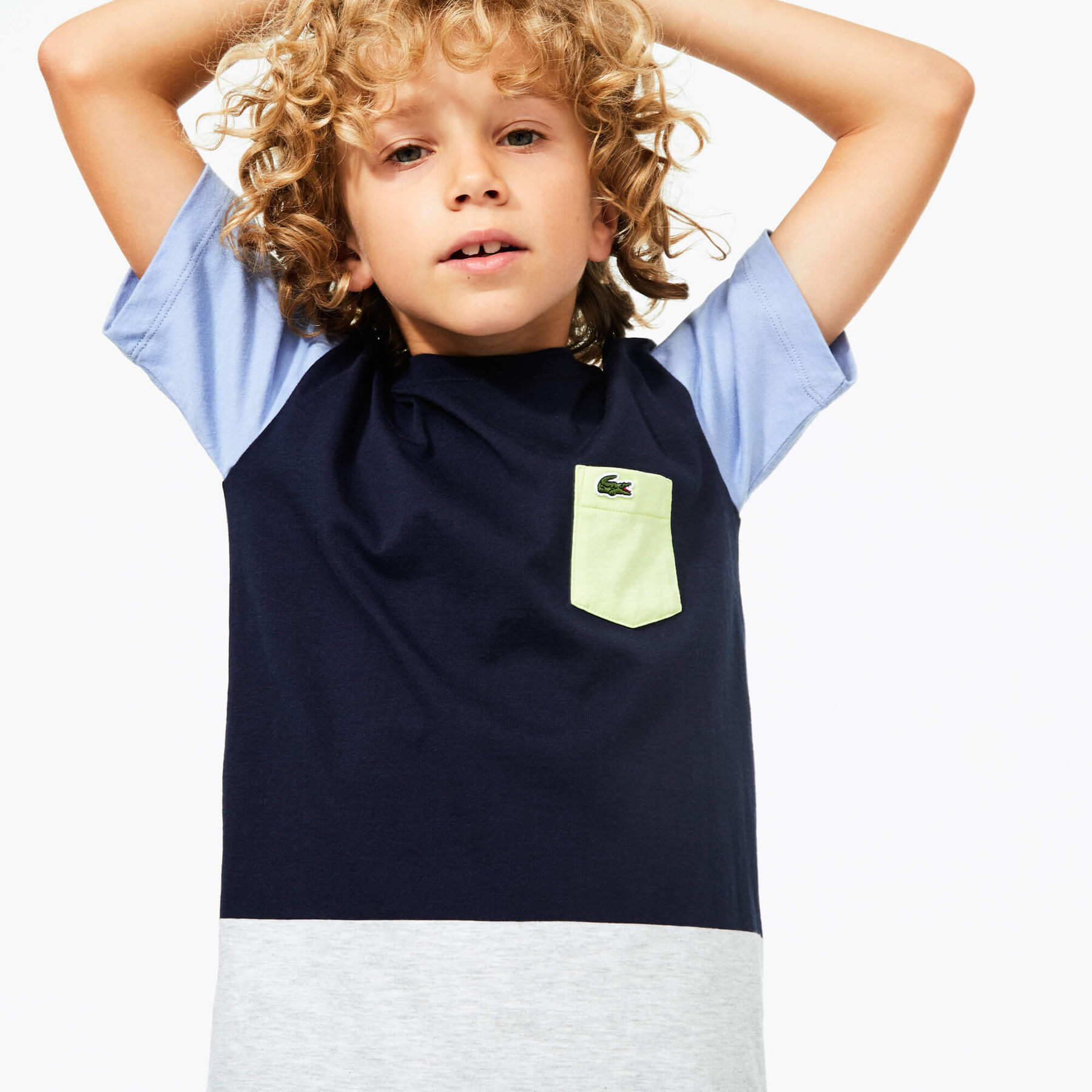 Boy’s Cotton Colourblock T-shirt lacoste boy s cotton colourblock t shirt
