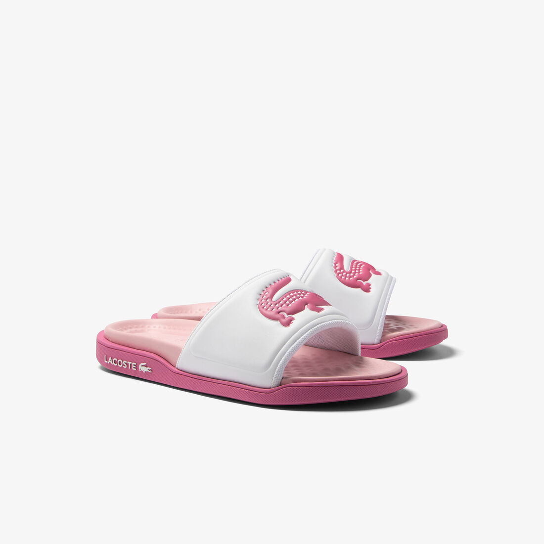 Women's Lacoste Croco Dualiste Synthetic Slides Women's Lacoste Croco Dualiste Synthetic Slides