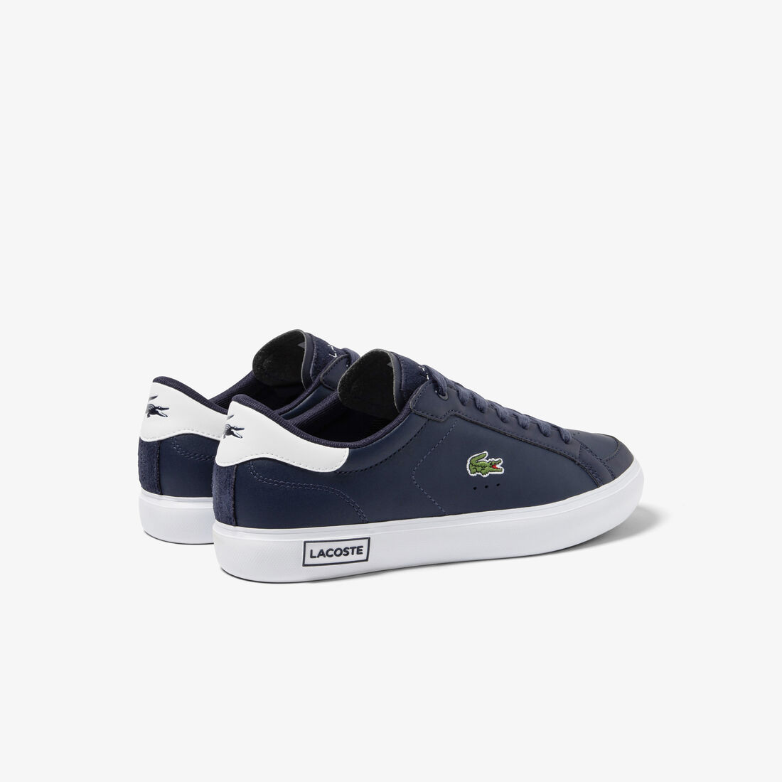 Men's Lacoste Powercourt Leather Colour Block Trainers Men's Lacoste Powercourt Leather Colour Block Trainers