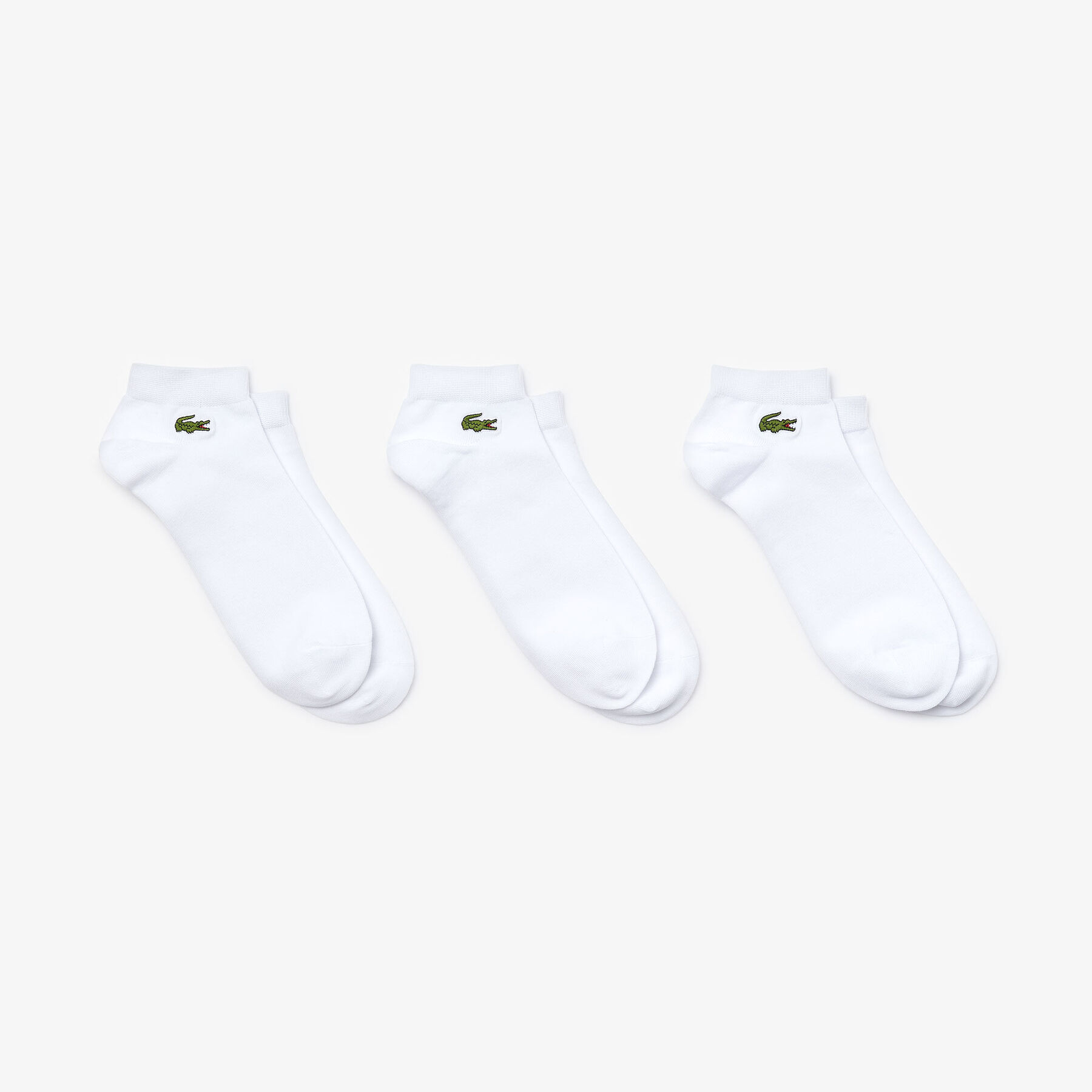 ثلاثة أزواج من جوارب Lacoste القصيرة المحيكة من الجيرسيه للرجال لاكوست ثلاثة أزواج من جوارب lacoste القصيرة المحيكة من الجيرسيه للرجال