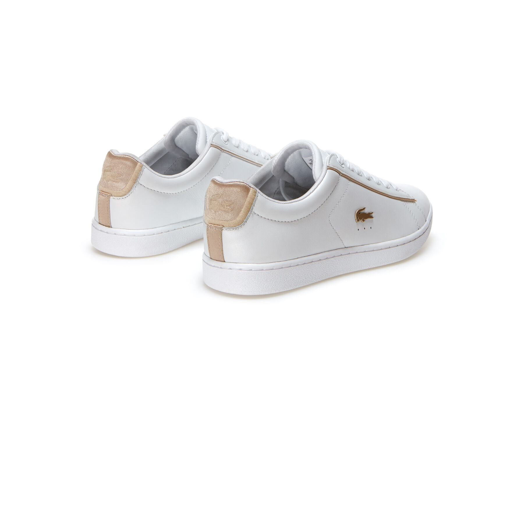 lacoste women s carnaby evo satin and leather trainers