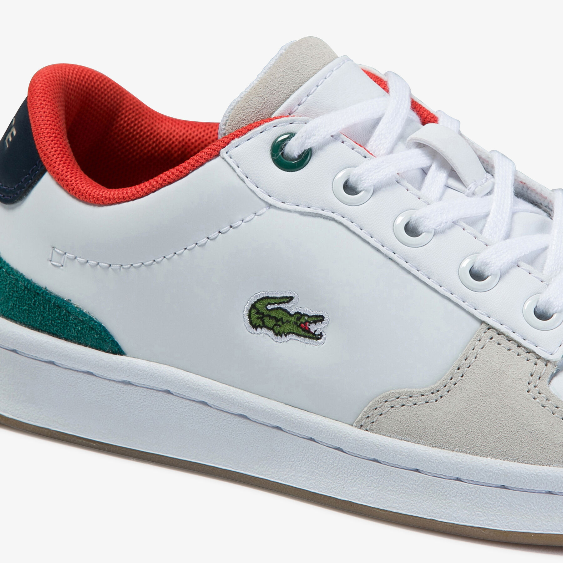 lacoste children s masters cup metallic leather sneakers