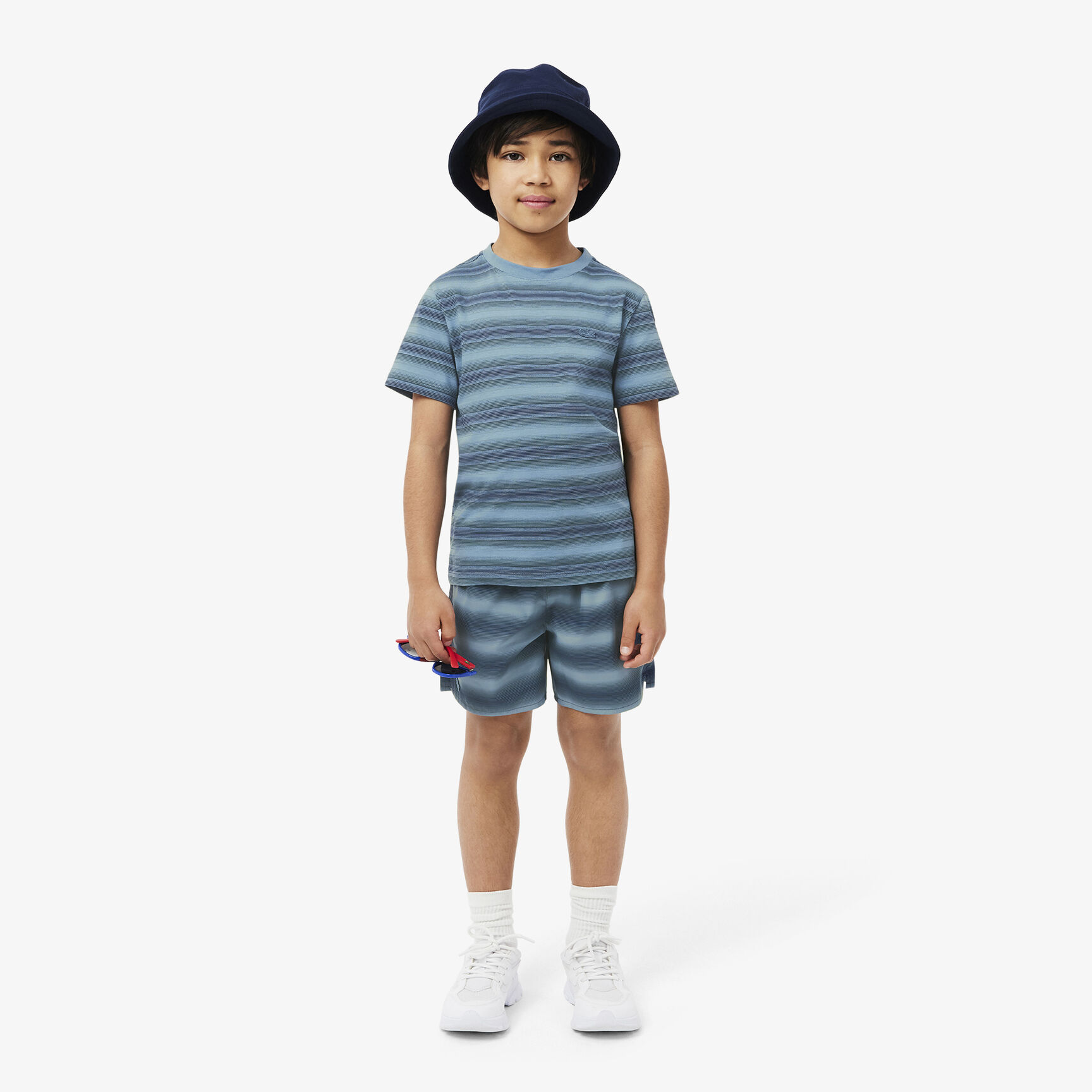 Striped Print Cotton T-shirt Striped Print Cotton T-shirt