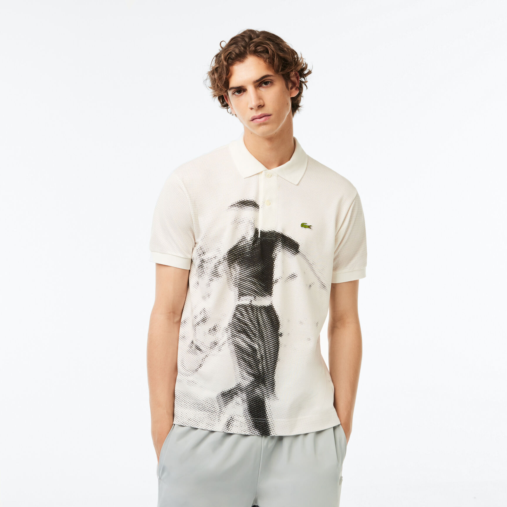 Original L.12.12 Rene Lacoste Print Polo Shirt Original L.12.12 Rene Lacoste Print Polo Shirt