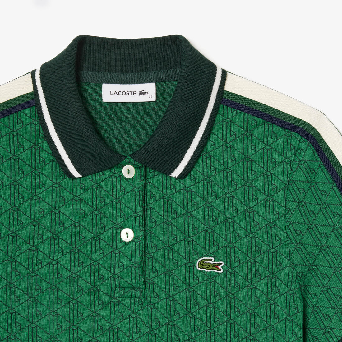 Slim Fit Lacoste Monogram Jacquard Polo Shirt Slim Fit Lacoste Monogram Jacquard Polo Shirt