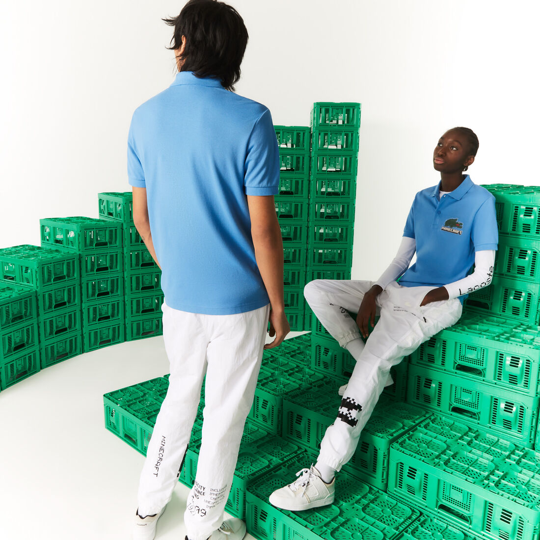 Unisex Lacoste x Minecraft Classic Fit Organic Cotton Polo Shirt Unisex Lacoste x Minecraft Classic Fit Organic Cotton Polo Shirt