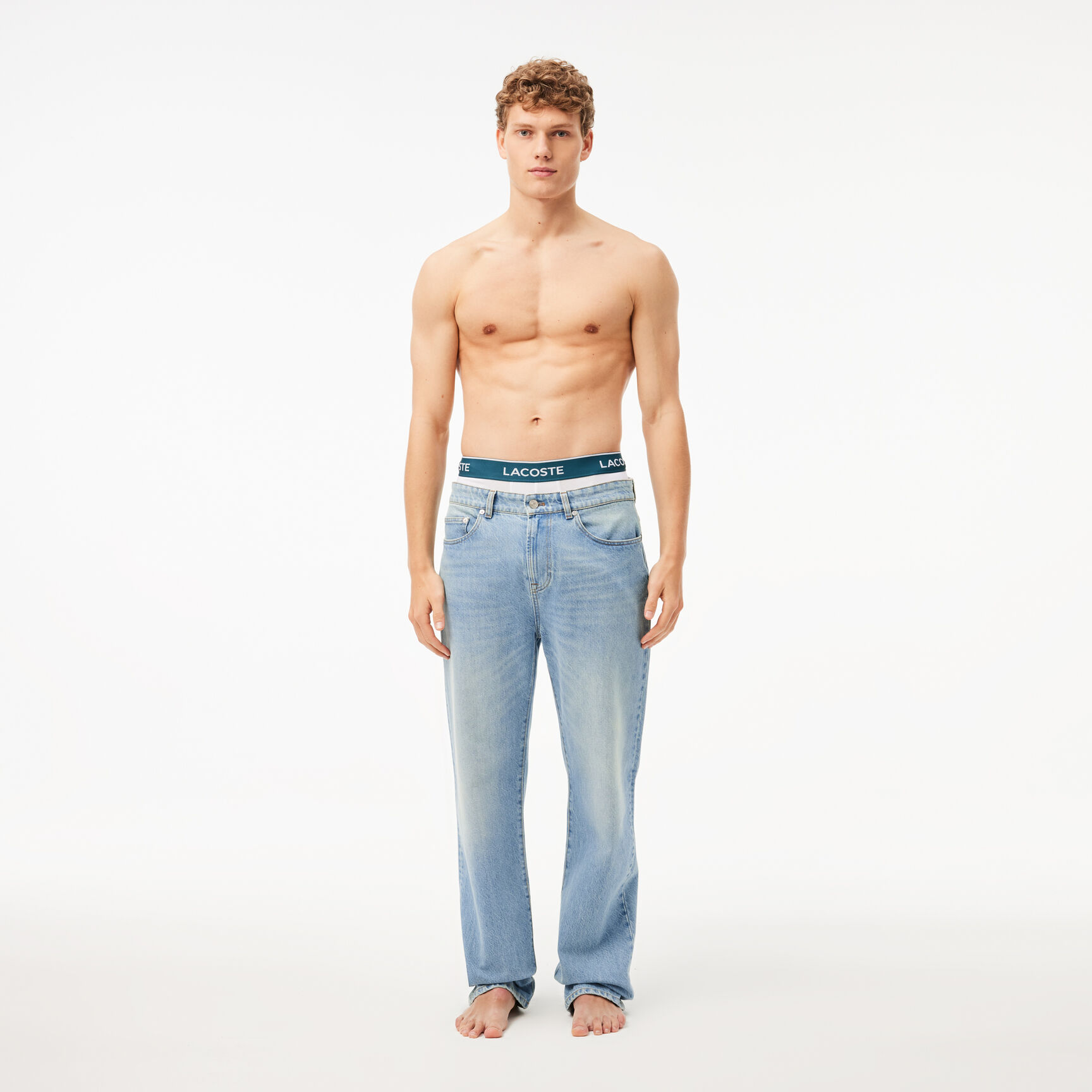 طقم بوكسر لاكوست بطبعة الشعار بألياف دقيقة للرجال، 3 قطع طقم بوكسر لاكوست بطبعة الشعار بألياف دقيقة للرجال، 3 قطع