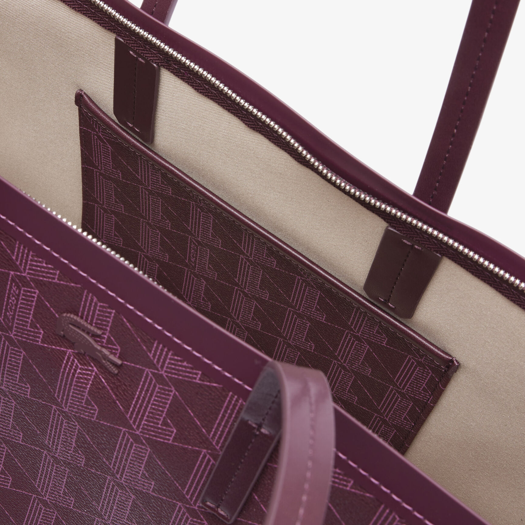 Zely Grained Tote with Pouch Zely Grained Tote with Pouch