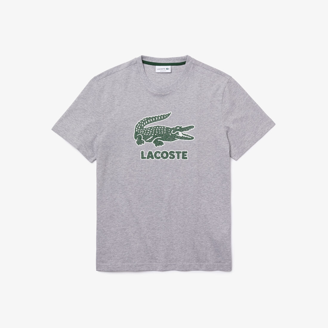 Men’s Crew Neck Crackled Logo Print Cotton T-shirt Men’s Crew Neck Crackled Logo Print Cotton T-shirt