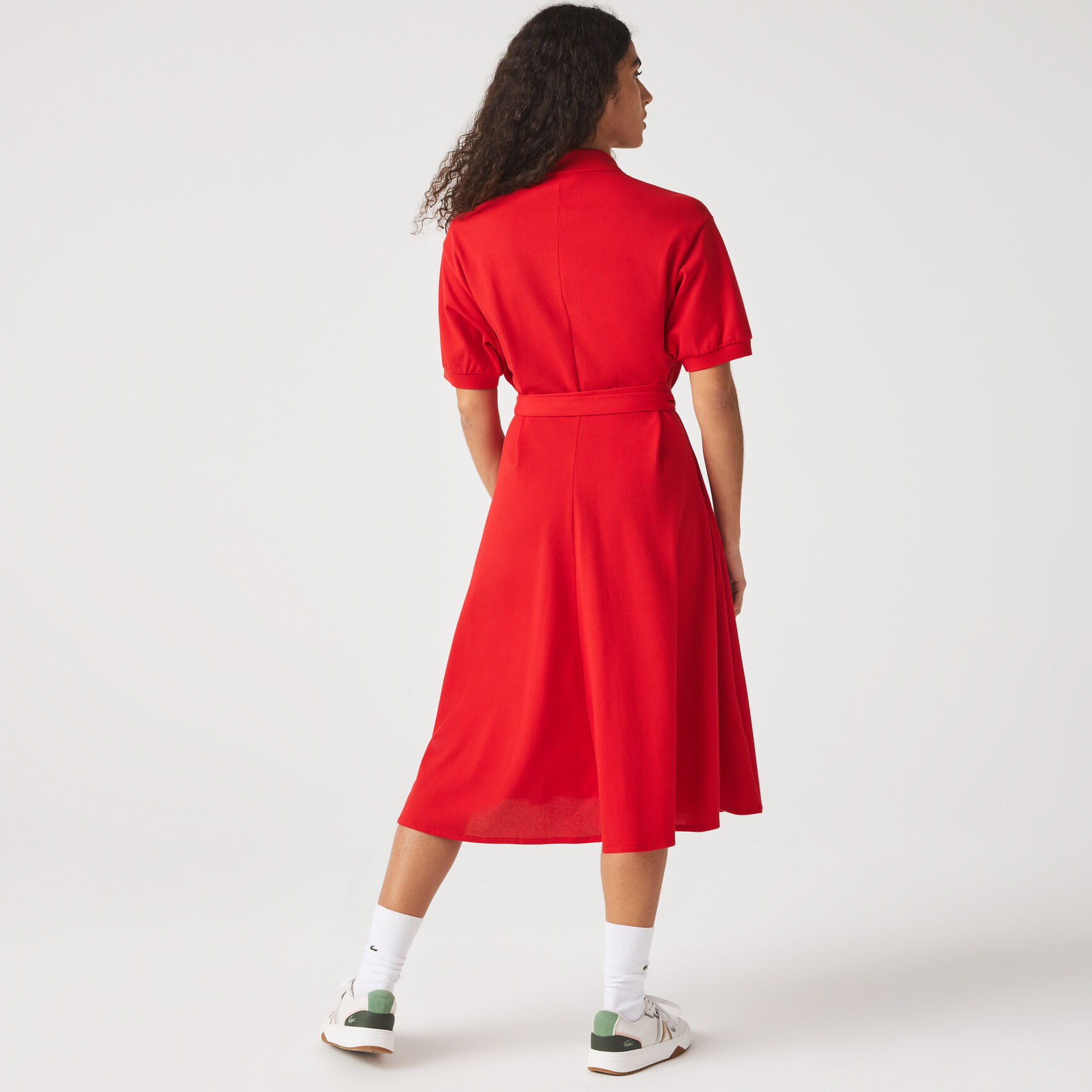 Women's Cotton Piqu&eacute; Belted Polo Dress