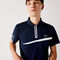 لاكوست قميص بولو للتنس من البيكيه المسامي مع أجزاء مستطيلية مجموعة lacoste sport للرجال