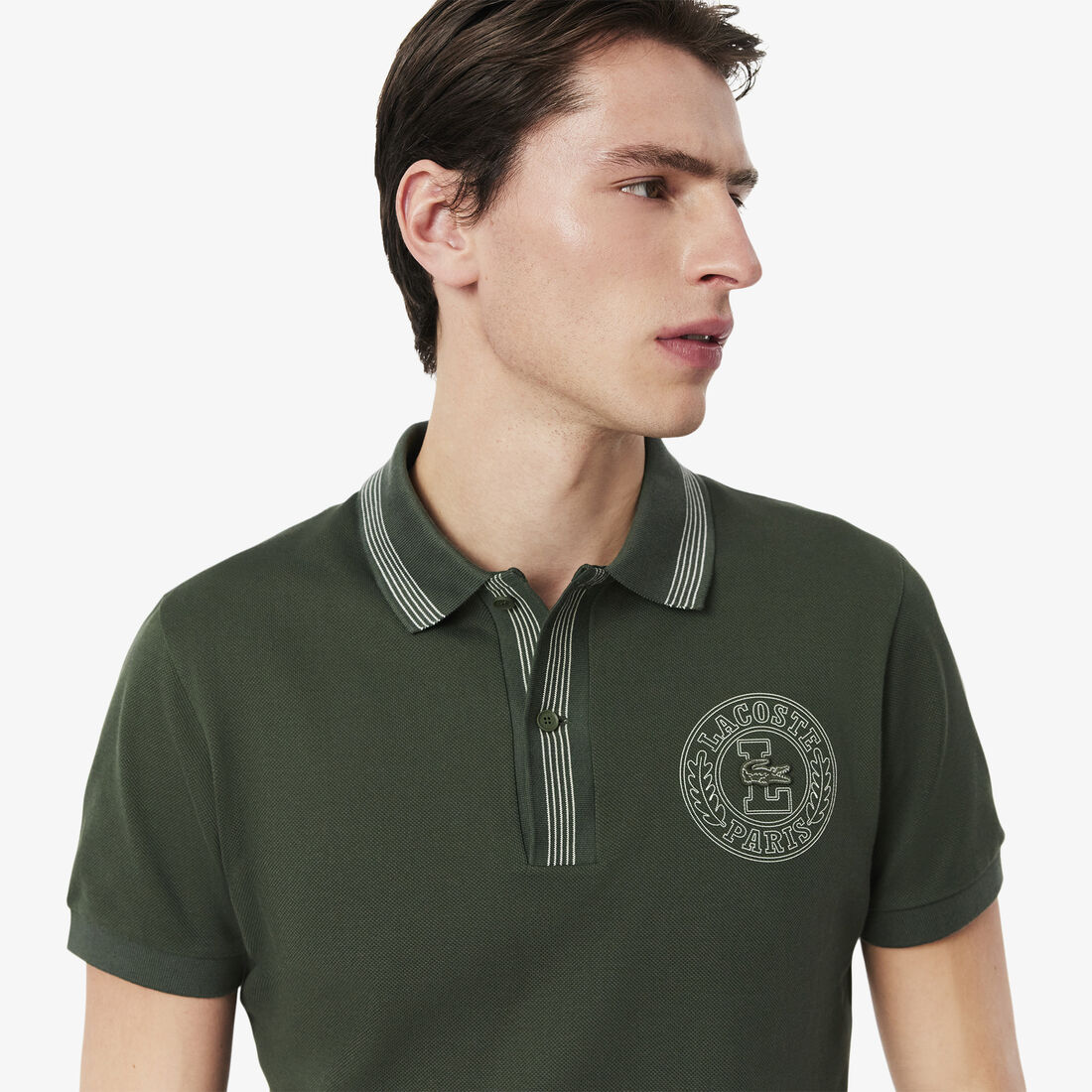 Regular Fit L.12.12 Badge Print Polo Shirt Regular Fit L.12.12 Badge Print Polo Shirt