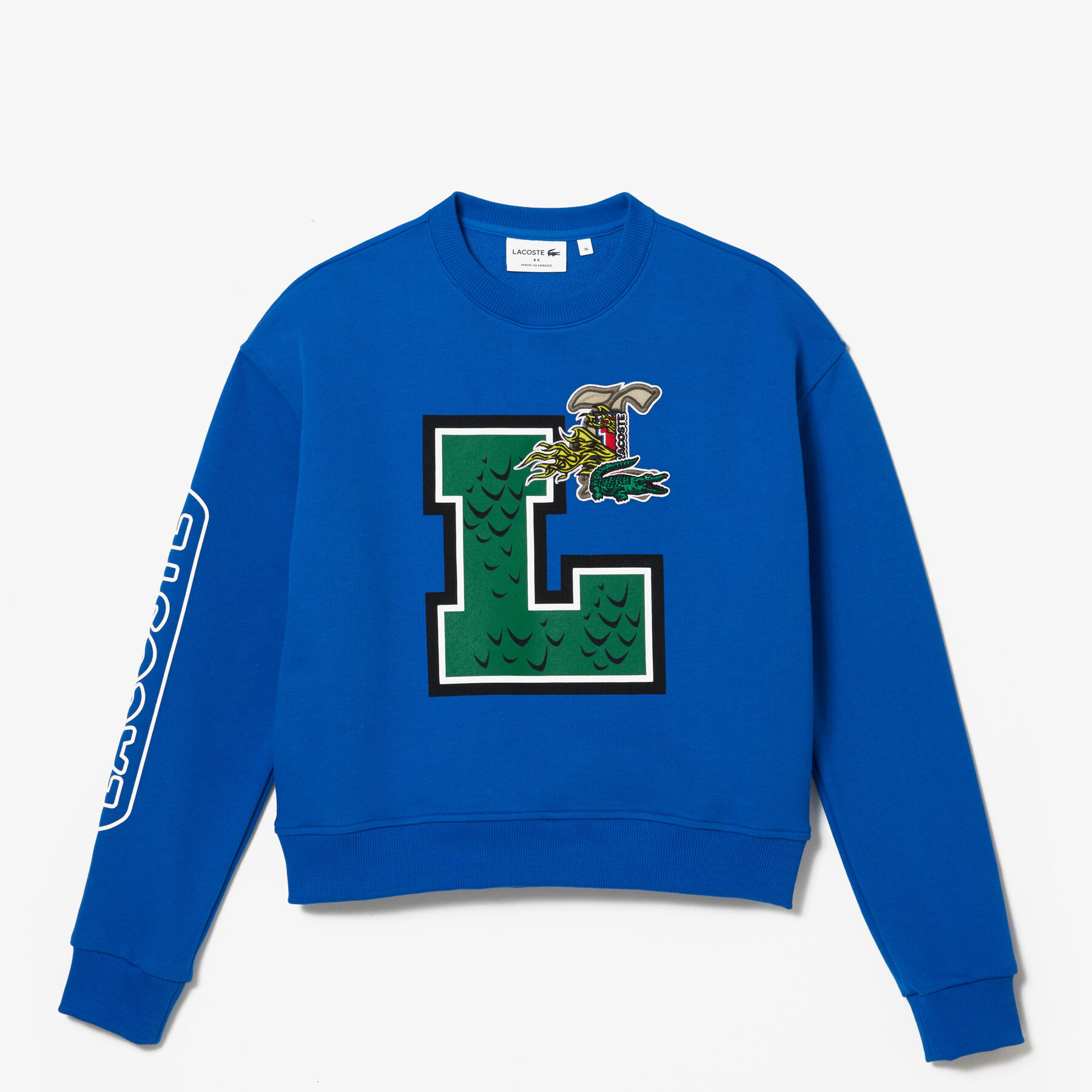 Women's Holiday Loose Fit Oversized Print And Branded Sweatshirt lacoste women s holiday loose fit oversized print and branded sweatshirt