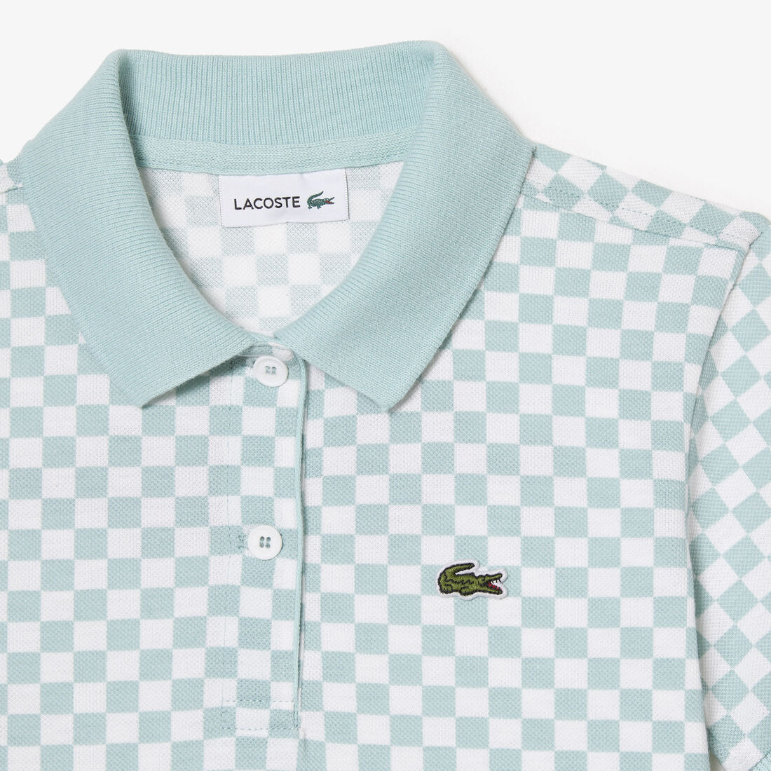Girls’ Lacoste Check Print Organic Cotton Polo Dress Girls’ Lacoste Check Print Organic Cotton Polo Dress