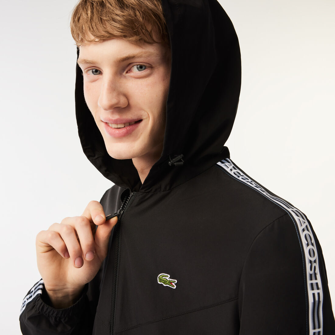 Men's Lacoste Short Recycled Polyester Track Jacket Men's Lacoste Short Recycled Polyester Track Jacket