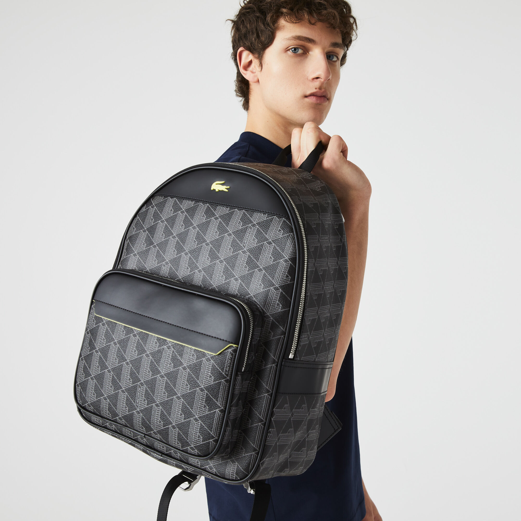 Buy Men s The Blend Monogram Canvas Backpack Lacoste SA