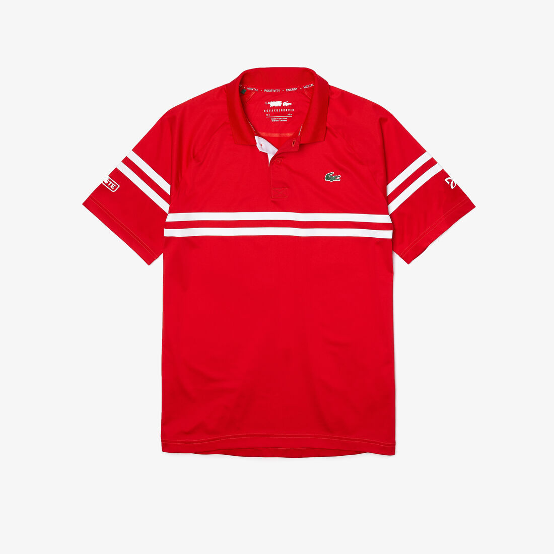قميص بولو مقلم فائق الخفة للرجال مجموعة Lacoste SPORT و Novak Djokovic قميص بولو مقلم فائق الخفة للرجال مجموعة Lacoste SPORT و Novak Djokovic
