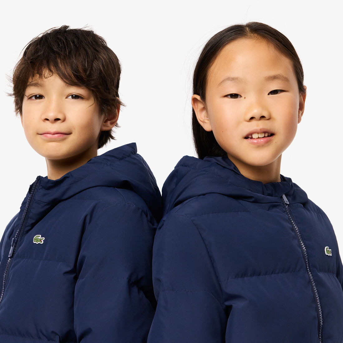 Hooded Puffer Jacket with Crocodile at the back Hooded Puffer Jacket with Crocodile at the back