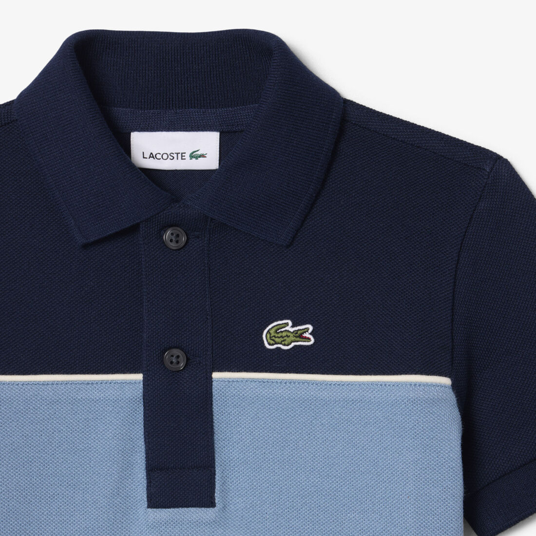 lacoste contrast band petit pique polo shirt