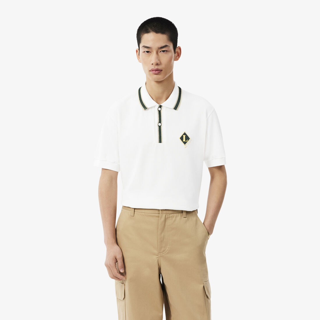 Classic Fit French Made Badge Accent Polo Shirt lacoste classic fit french made badge accent polo shirt